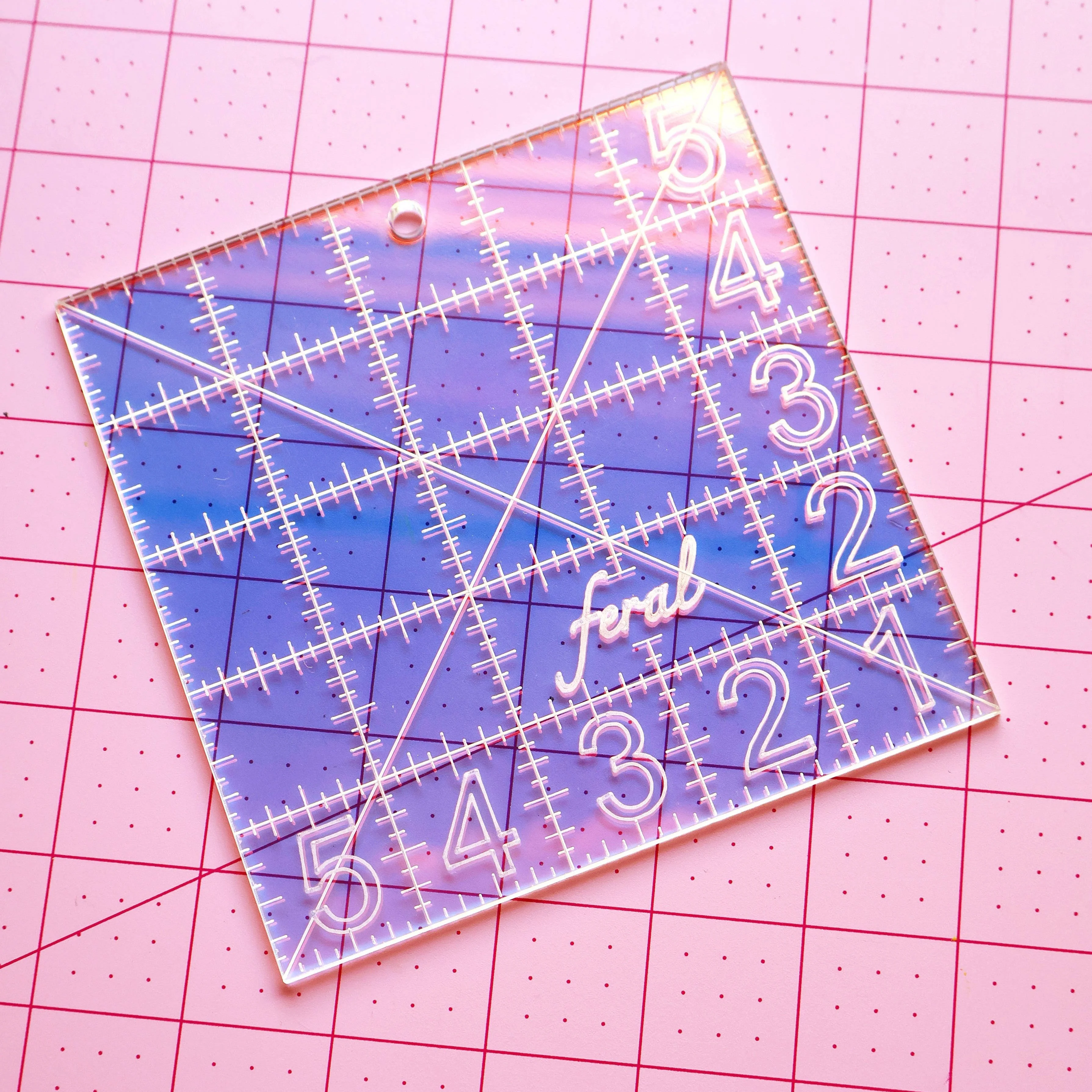 Feral Notions 5" Charm Square Ruler