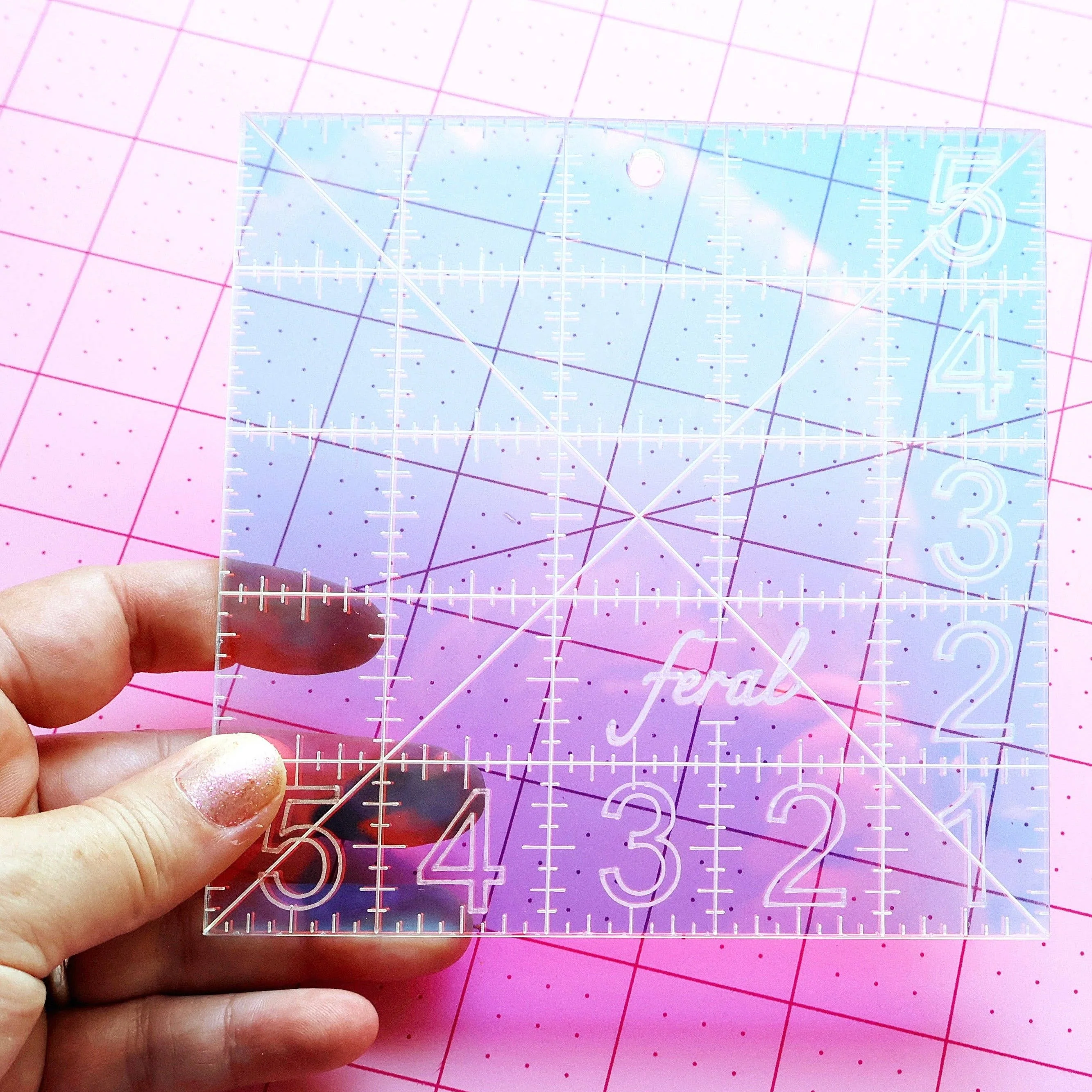 Feral Notions 5" Charm Square Ruler - Image 3