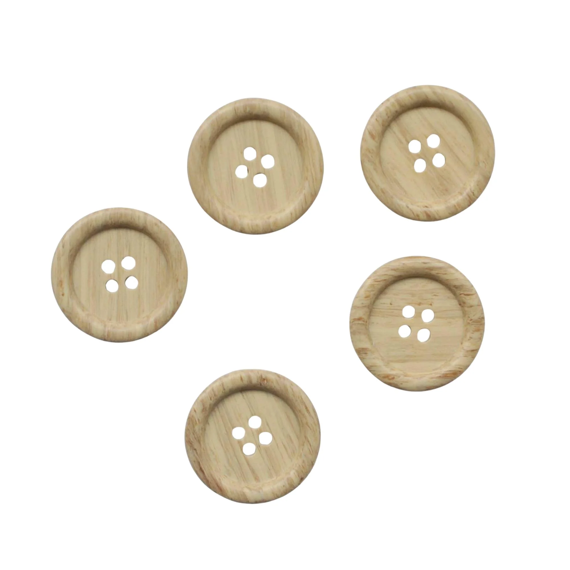 Classic Faux Wooden Button 28mm