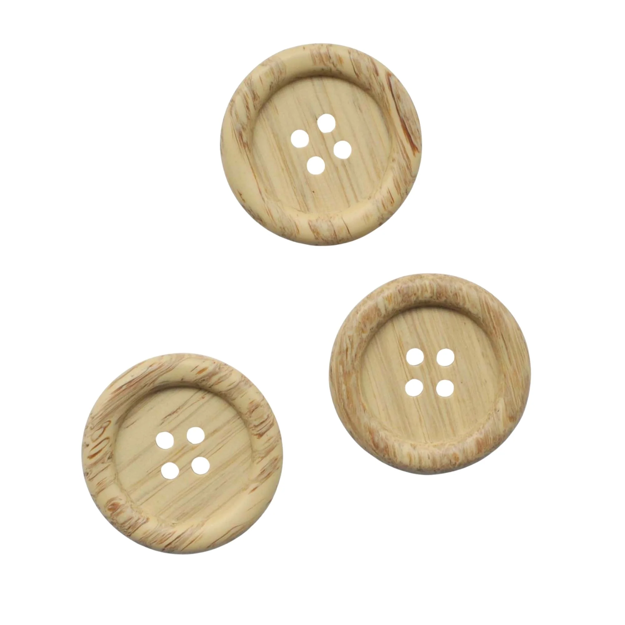 Classic Faux Wooden Button 34mm