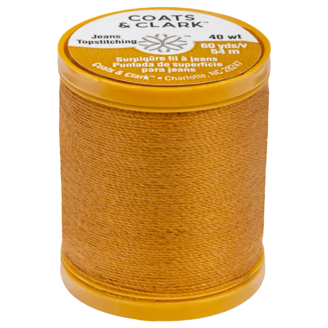 Coats & Clark Jeans 40wt Poly/Cotton Thread 60 yards in Red Orange