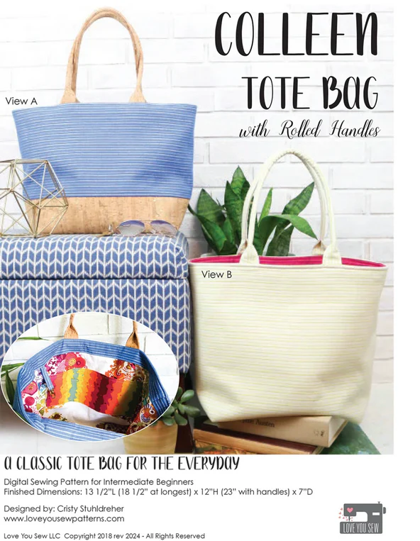 Love you Sew Colleen Tote Bag Pattern - Image 2