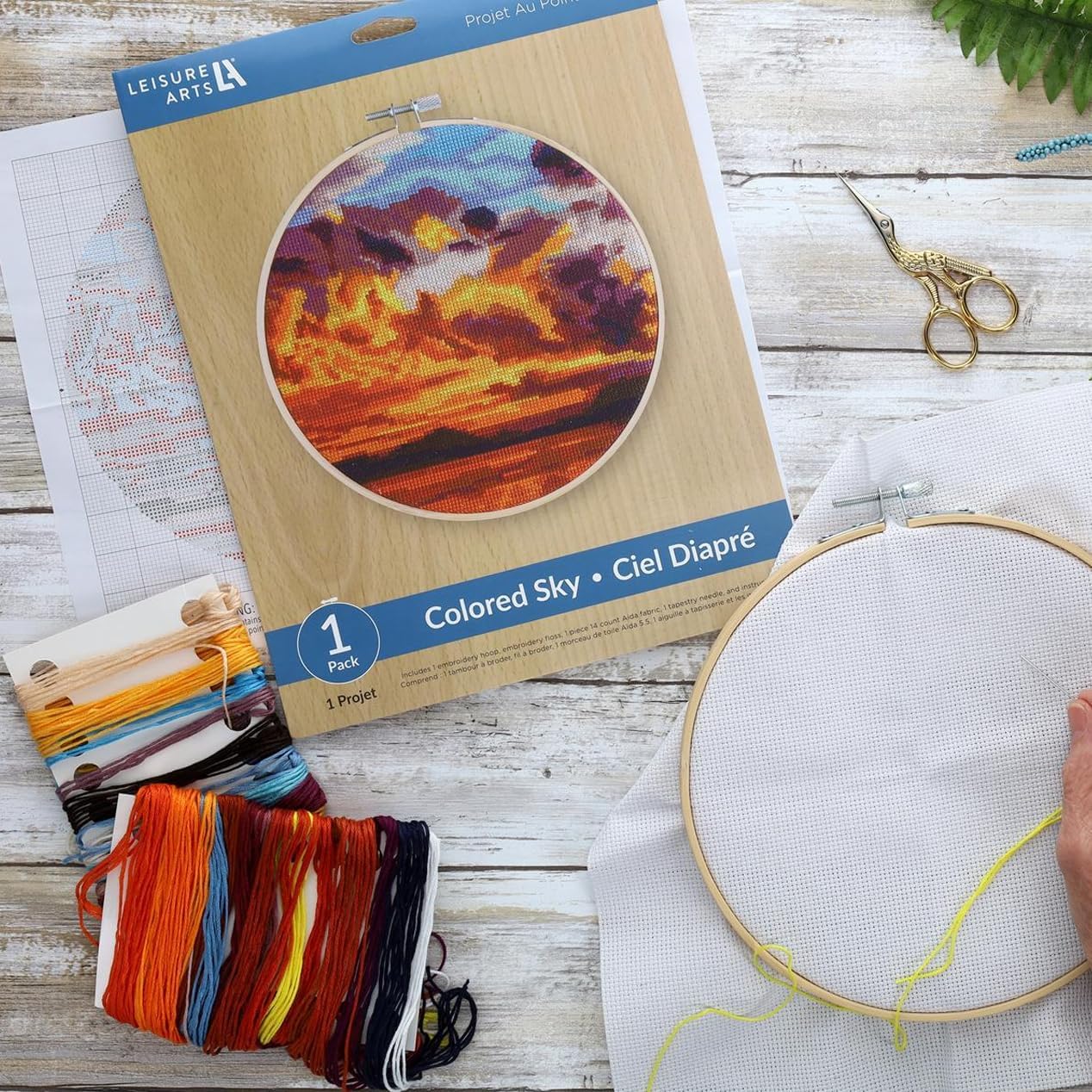 Coloured Sky 8" Cross Stitch Kit - Image 2