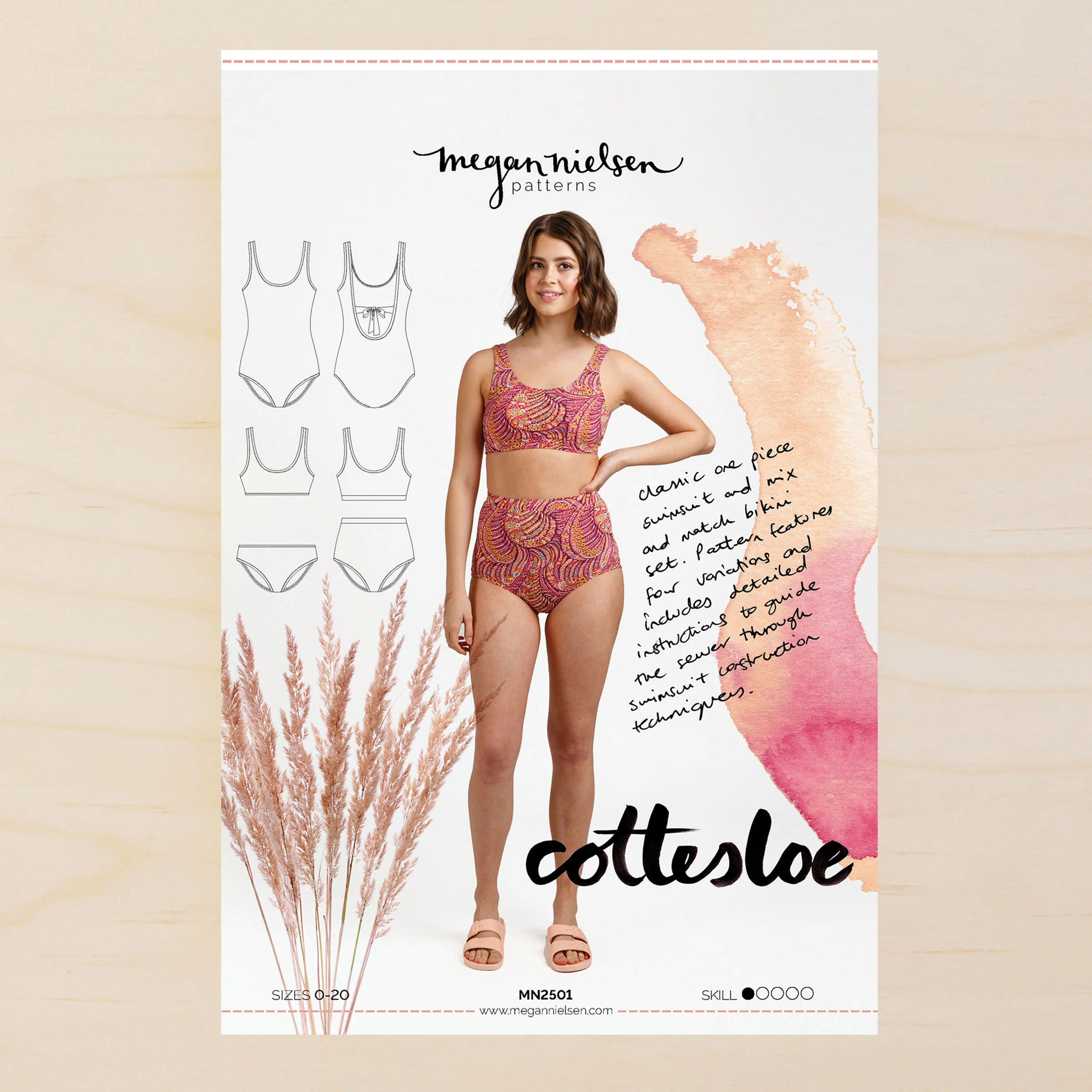 Megan Nielsen Cottesloe Swimsuit Pattern 0-20