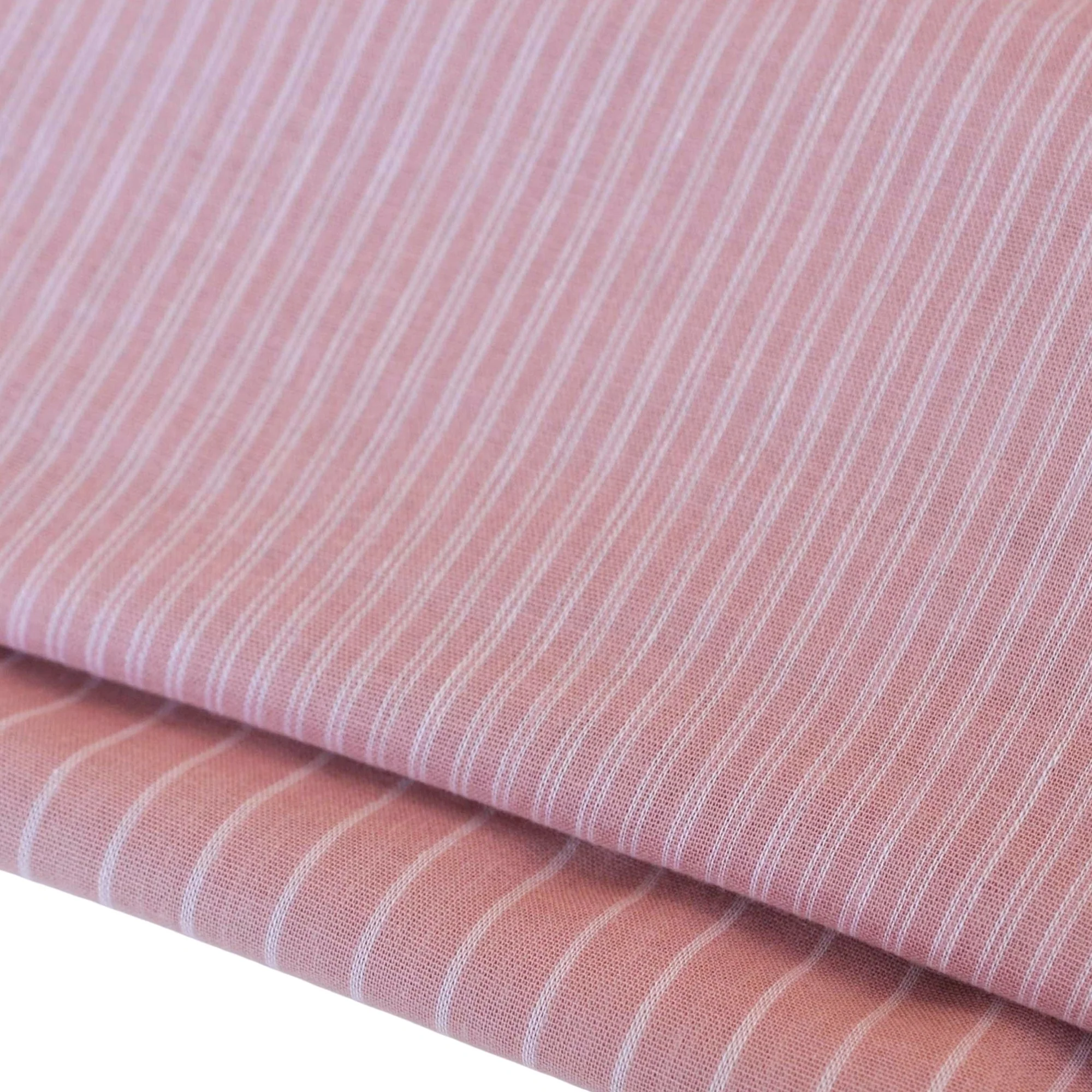 Double Gauze Cotton Double Face Stripes in Pink