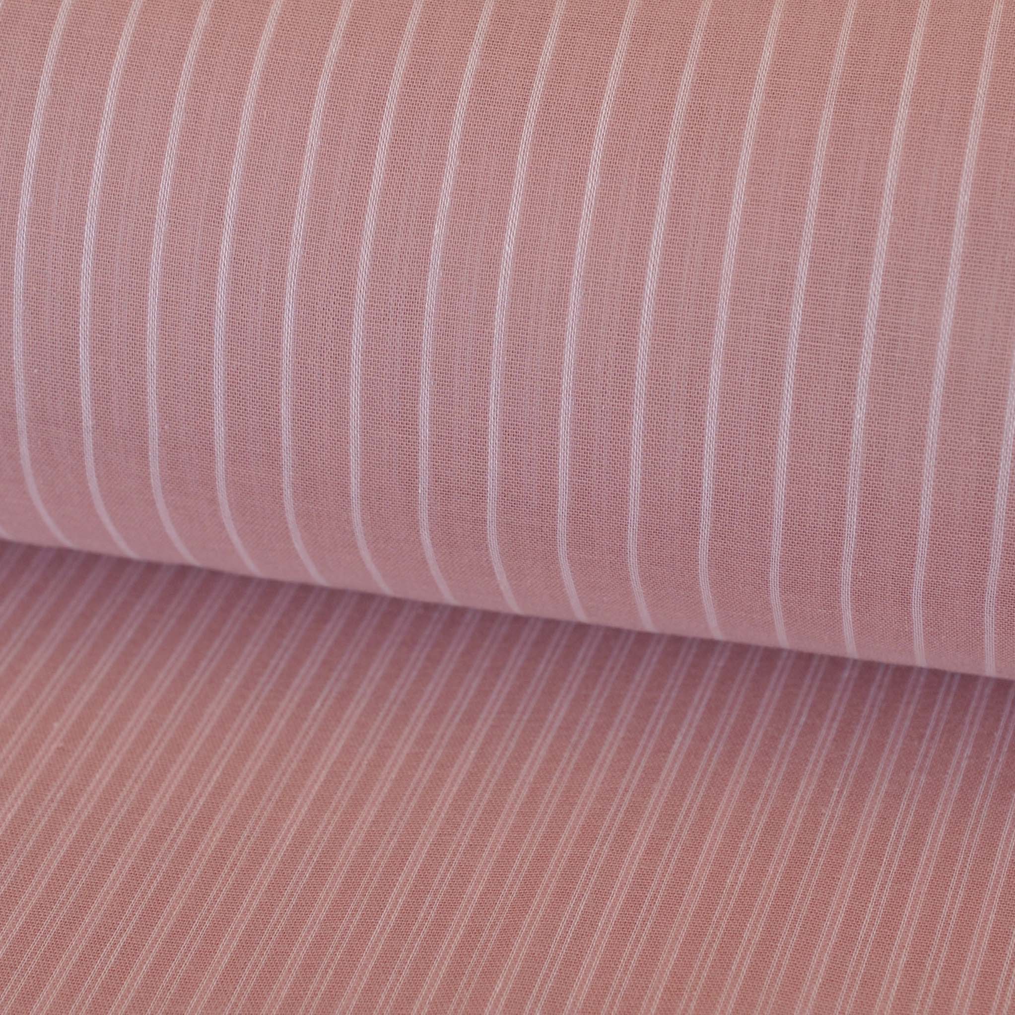 Double Gauze Cotton Double Face Stripes in Pink - Image 2