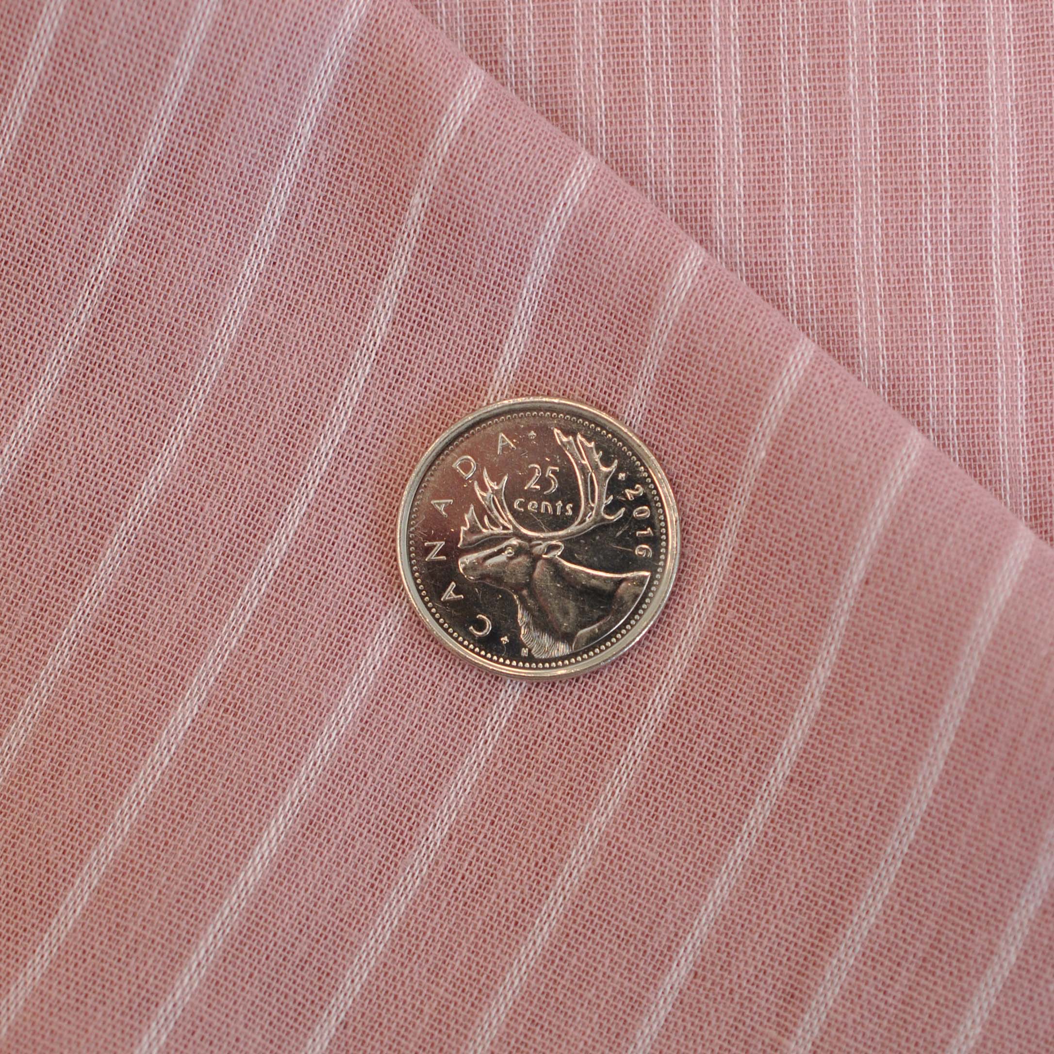 Double Gauze Cotton Double Face Stripes in Pink - Image 4