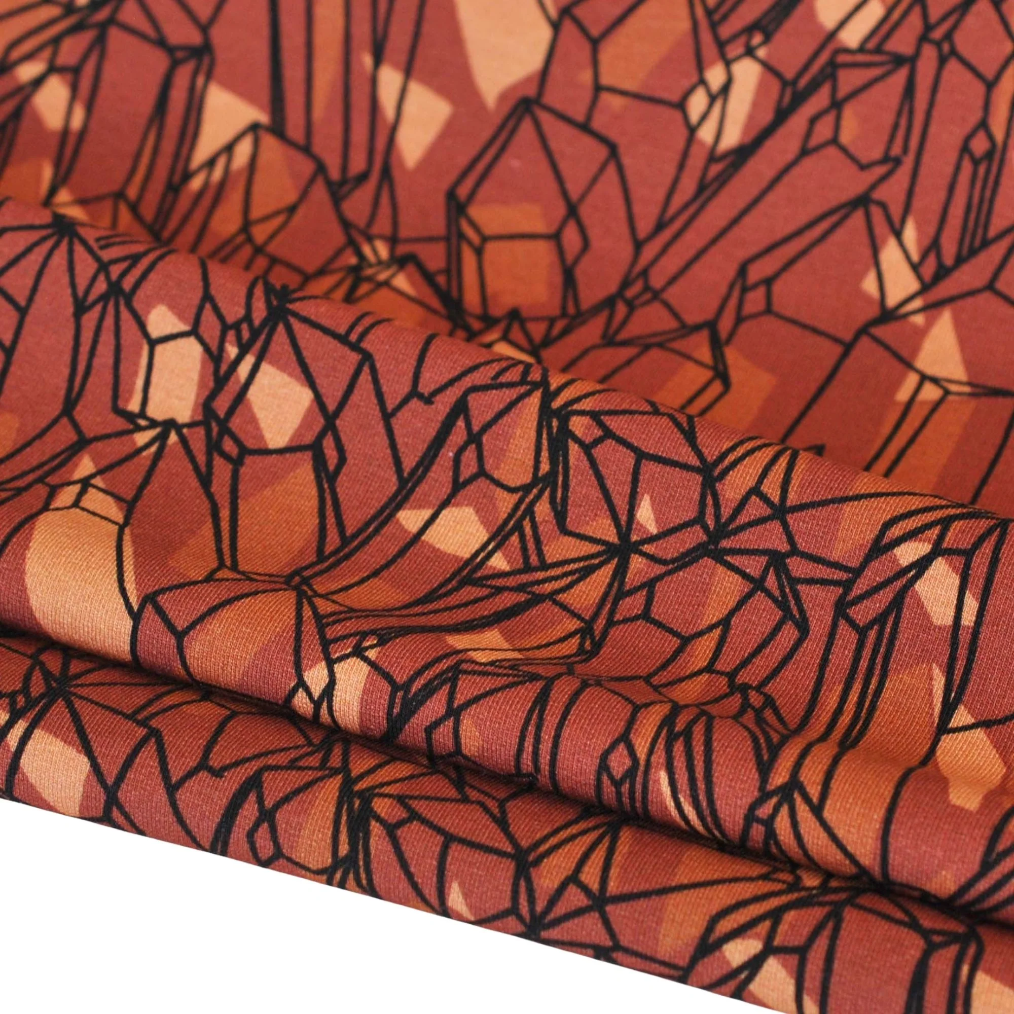 Cotton French Terry Gemstones in Ochre