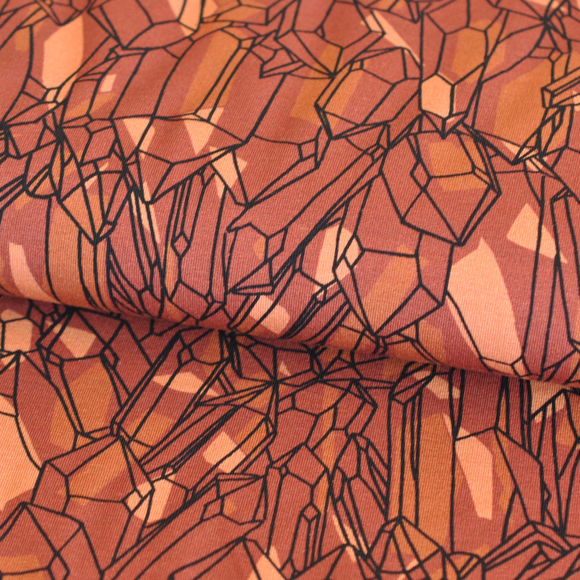 Cotton French Terry Gemstones in Ochre - Image 2