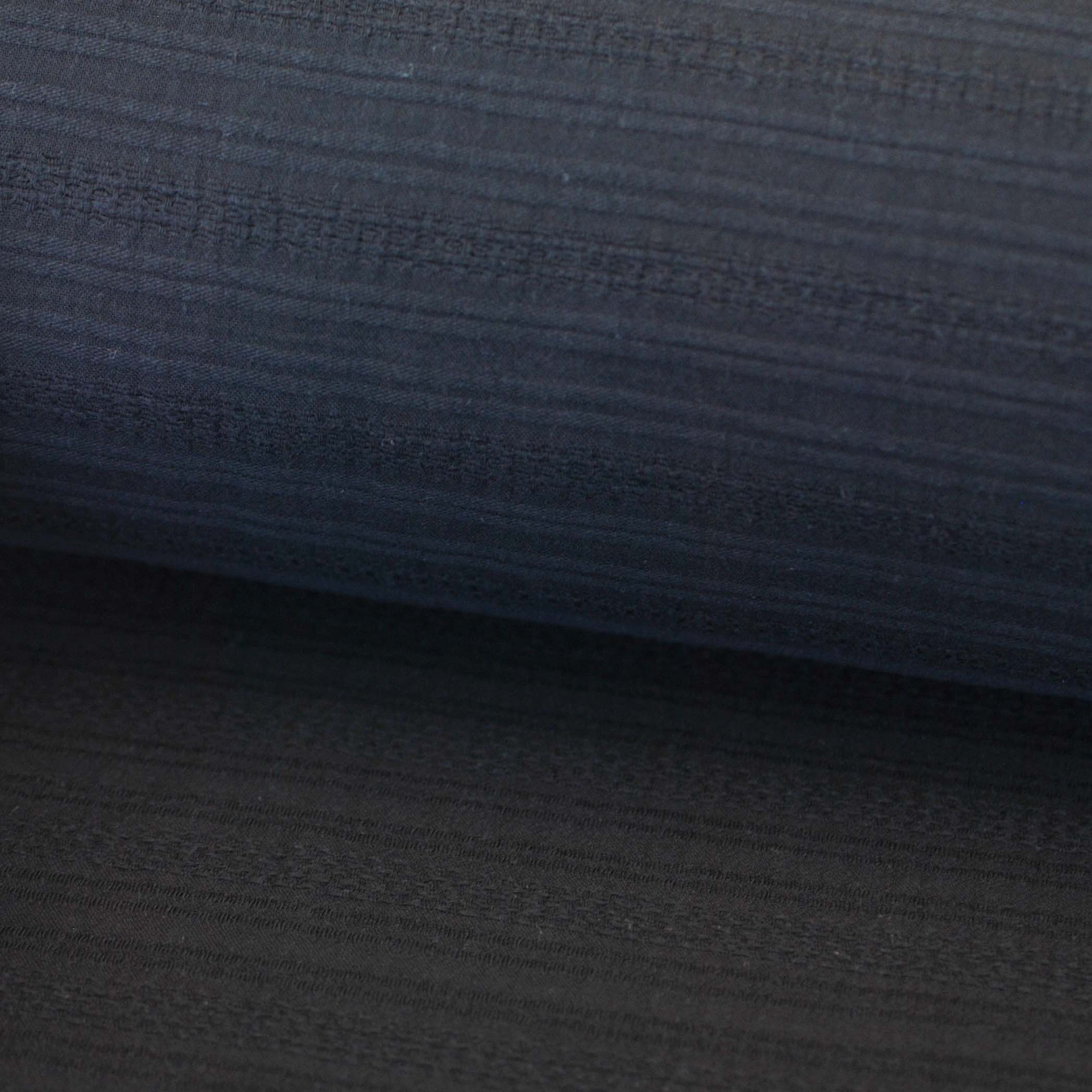 Cotton Textured Stripes in Black - Image 2