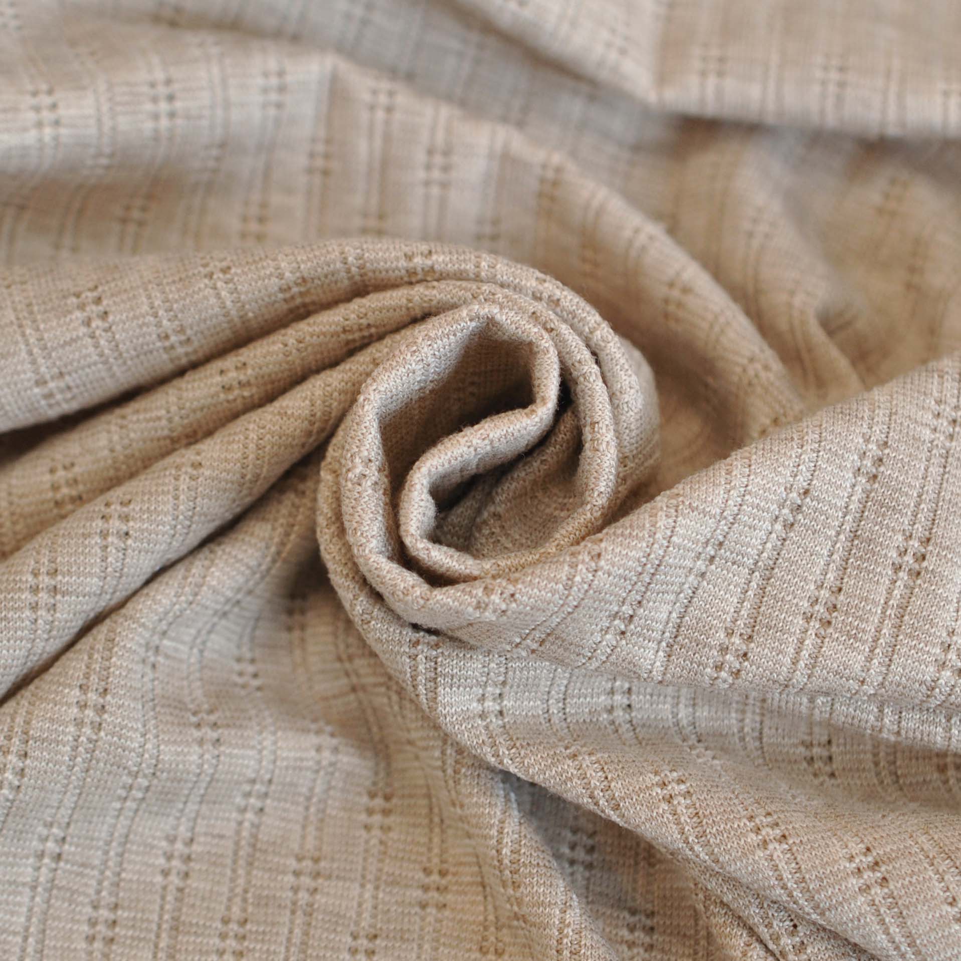 Cozy Lines Pointelle Knit in Taupe - Image 3