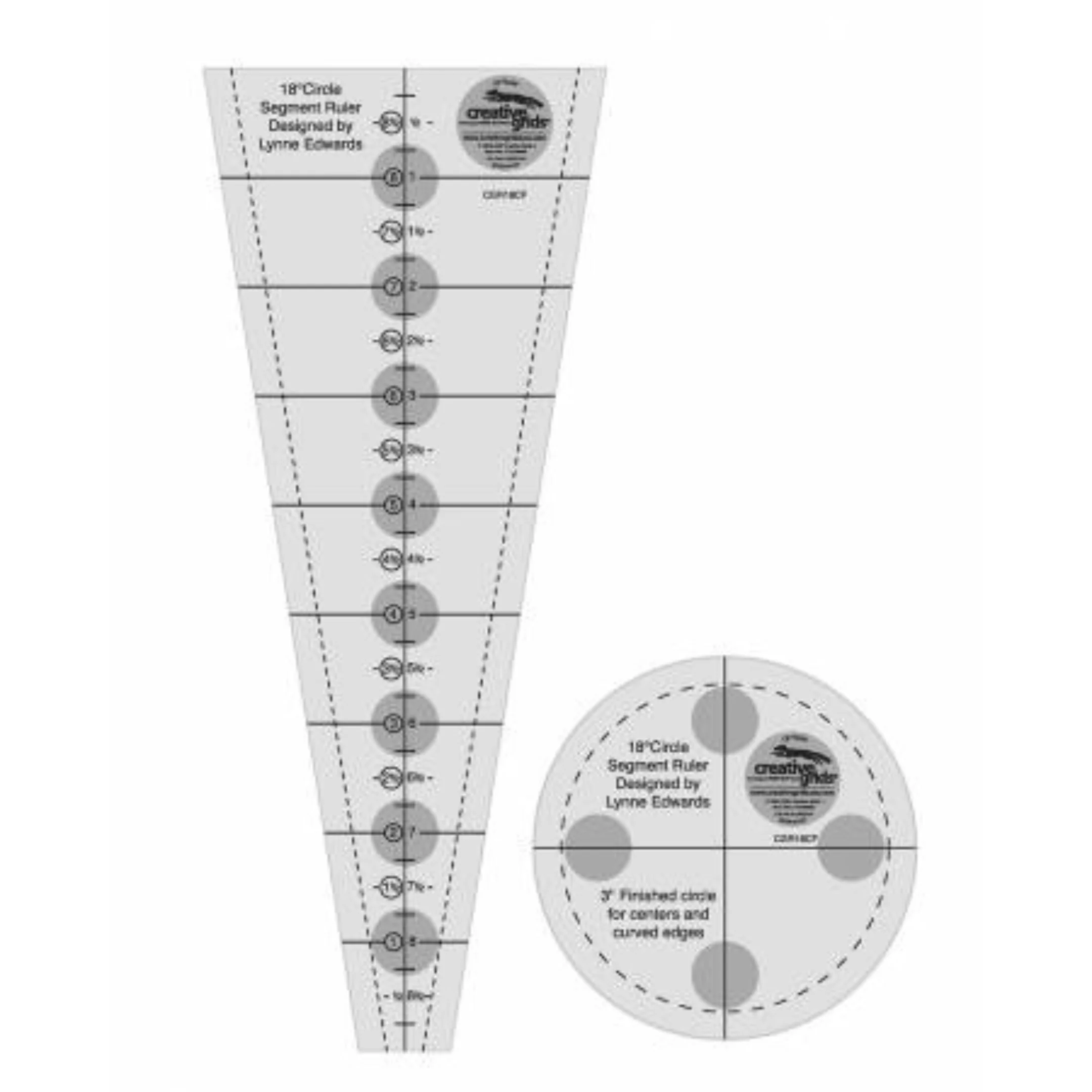 Creative Grids 18 Degree Dresden Plate Quilt Ruler - Image 2