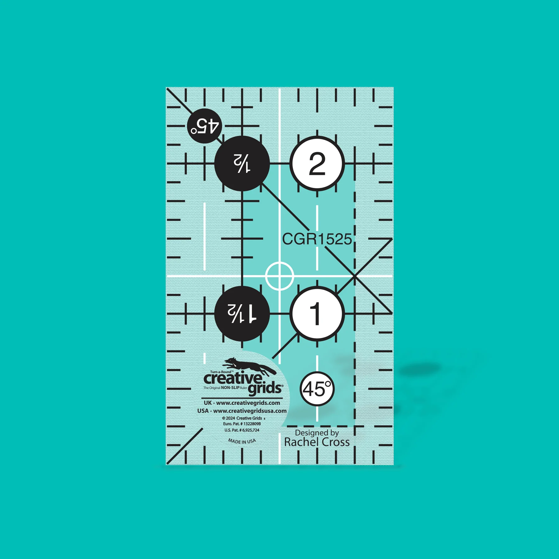 Creative Grids Rectangle Quilt Ruler 1.5in x 2.5in