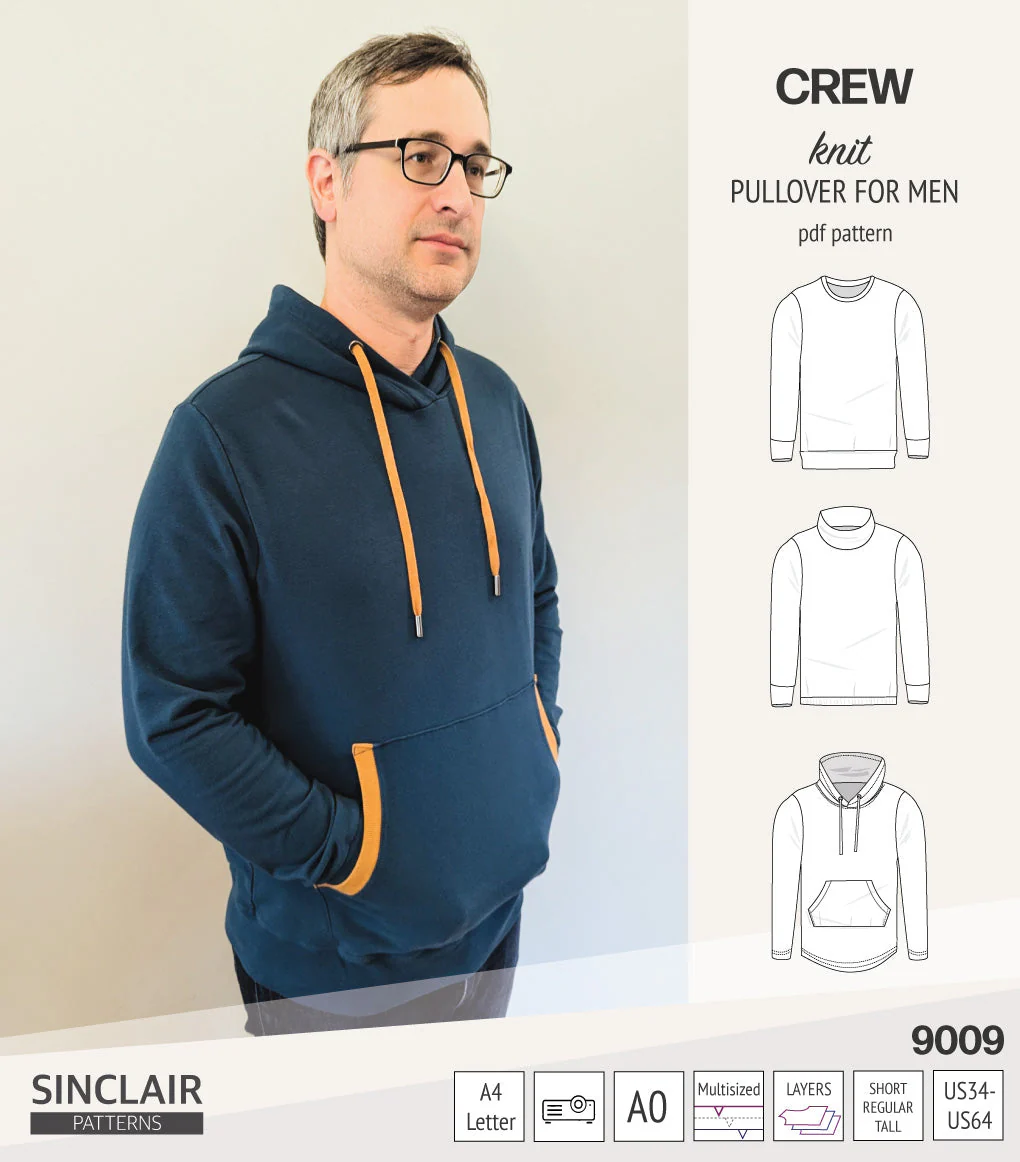 Sinclair Patterns Crew Pullover - XS-5XL - PDF Pattern - Image 10