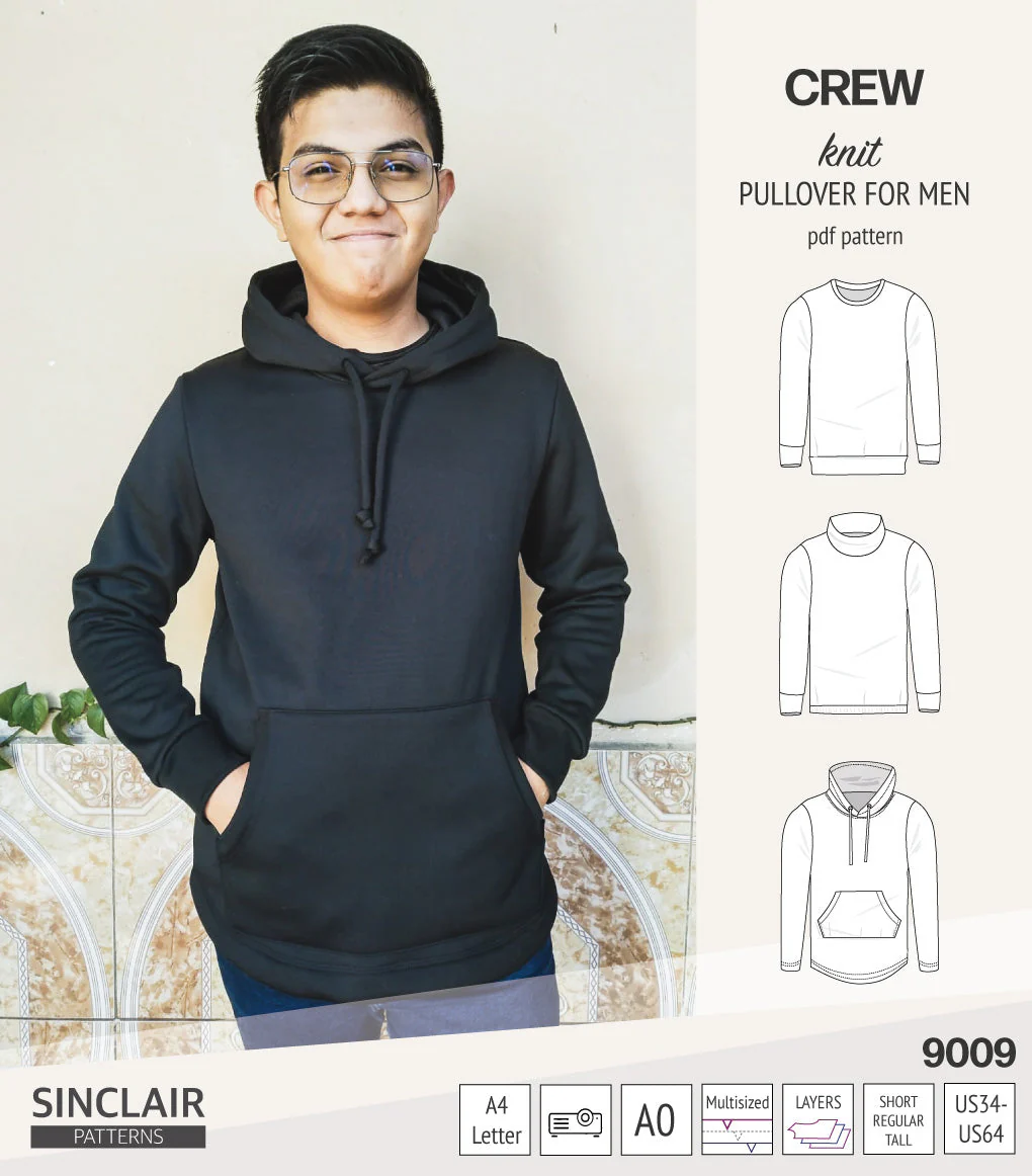 Sinclair Patterns Crew Pullover - XS-5XL - PDF Pattern - Image 19