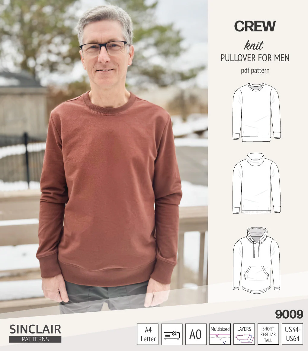 Sinclair Patterns Crew Pullover - XS-5XL - PDF Pattern - Image 26
