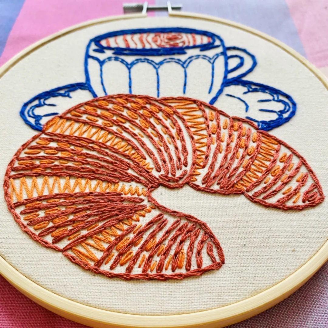 Croissant Embroidery Kit - Image 3