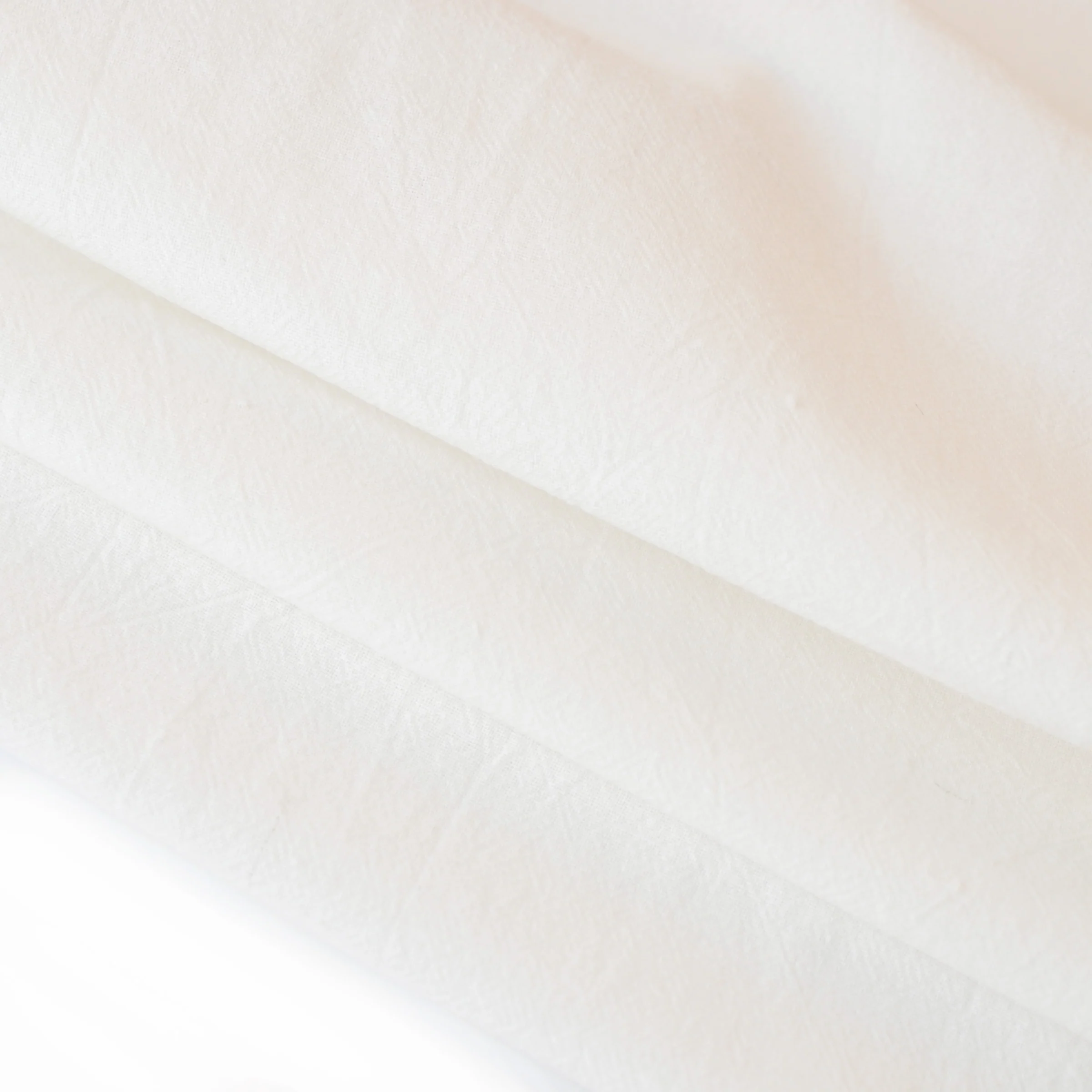 Crumpled Cotton Shirting II in Ivory