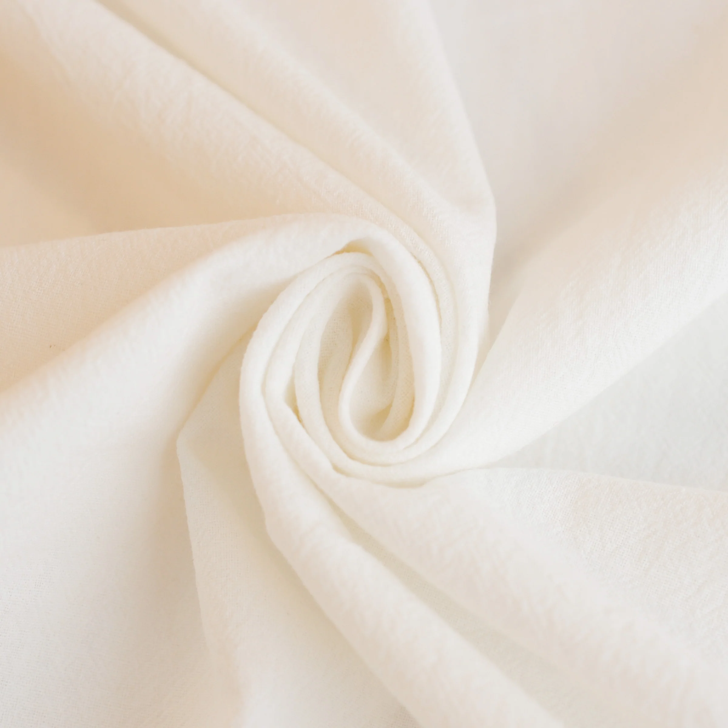 Crumpled Cotton Shirting II in Ivory - Image 3