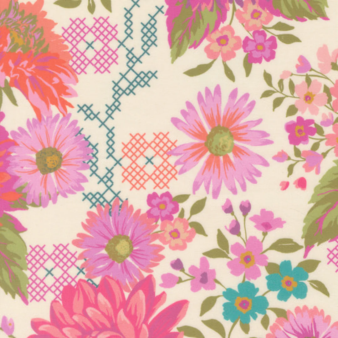 Crystal Manning Parlor Happy Blooms in Cream