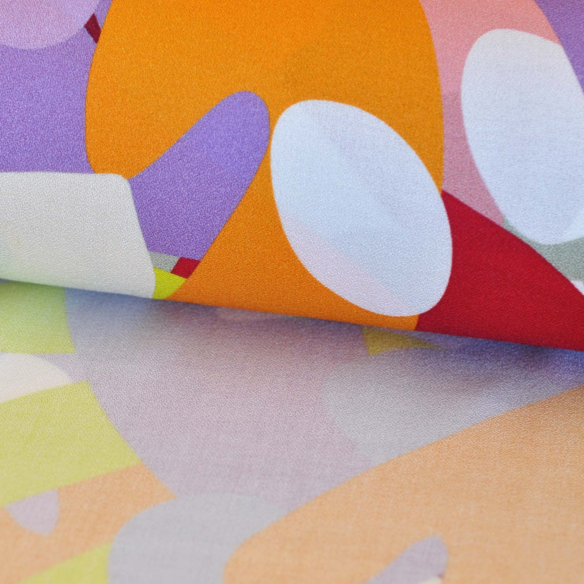 Deadstock Rayon Crepe in Multicolour - Image 2