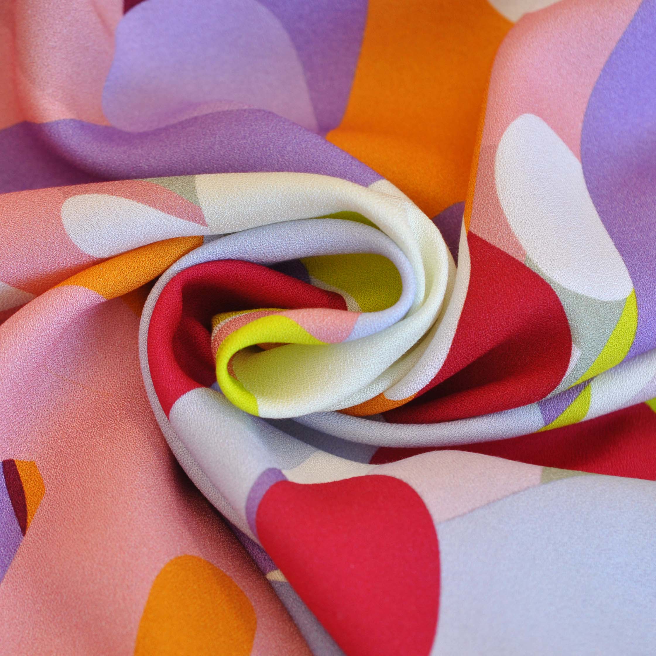 Deadstock Rayon Crepe in Multicolour - Image 3