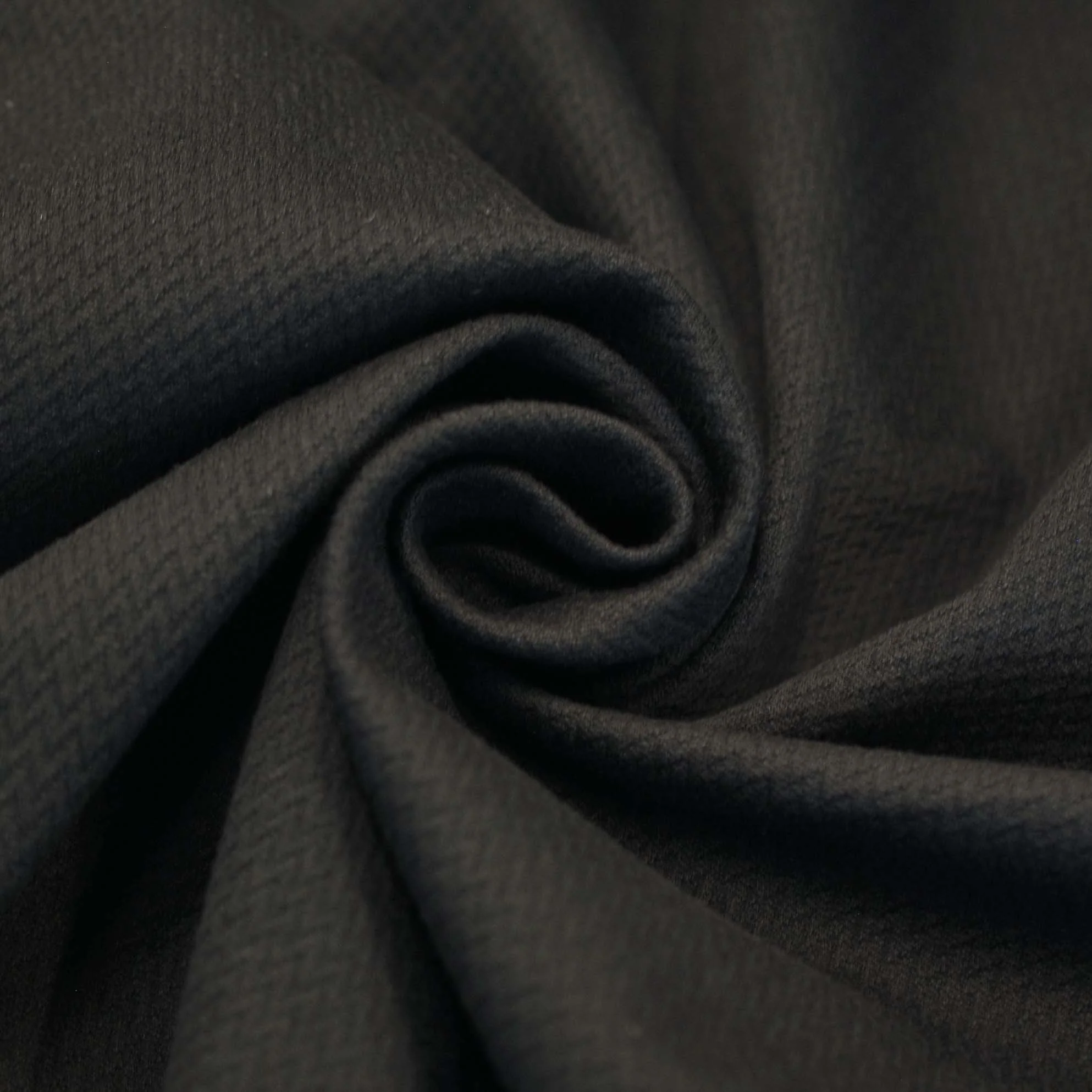 Deadstock Textured Jacquard Knit in Black - Image 3