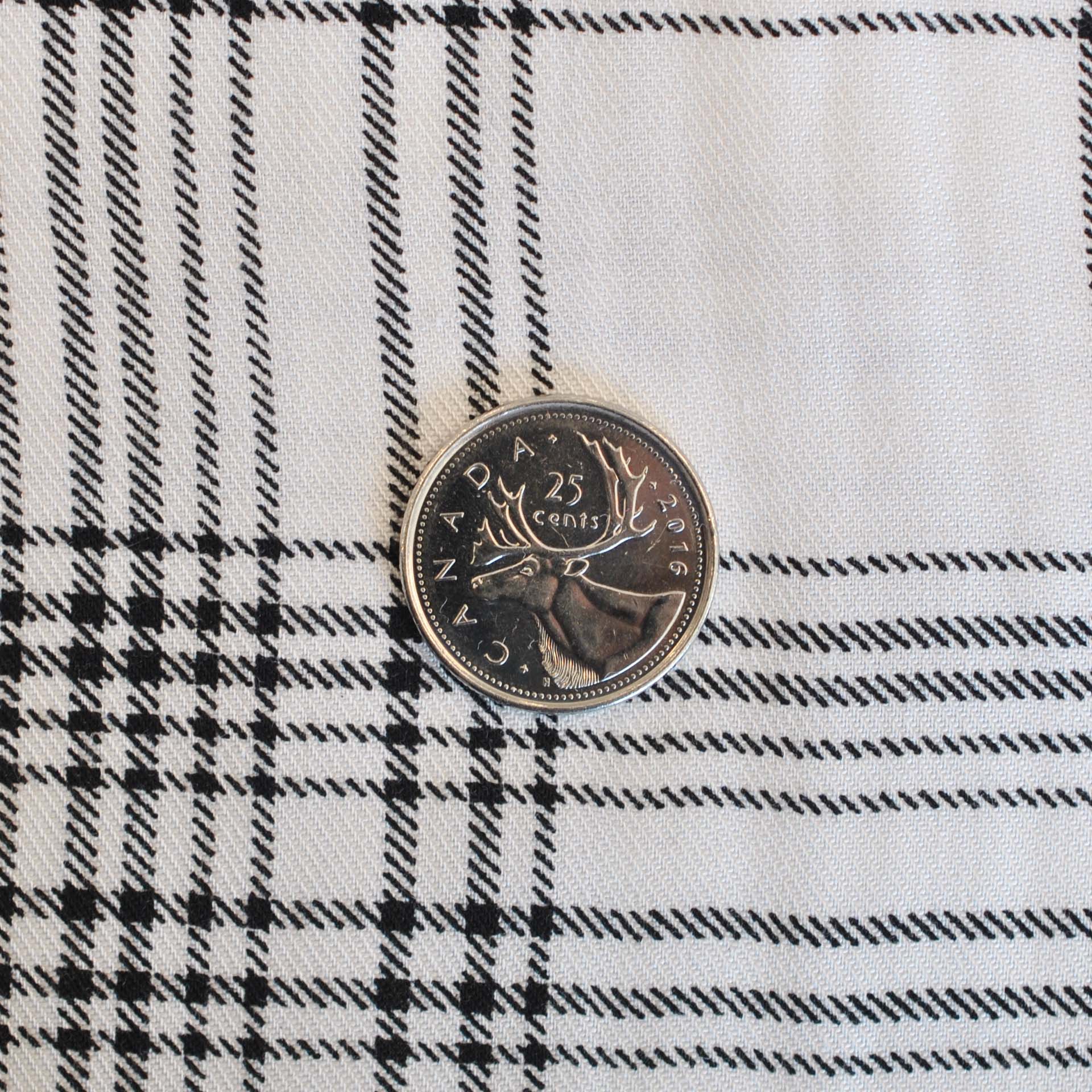 Deadstock Viscose Check in Black and White - Image 4