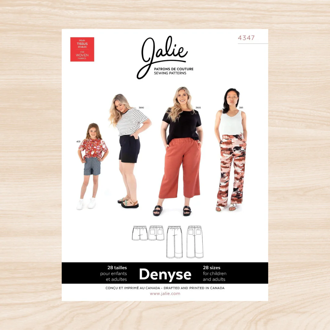 Jalie 4347 - Denyse Pull-On Woven Pants & Shorts 2yrs - 2XL