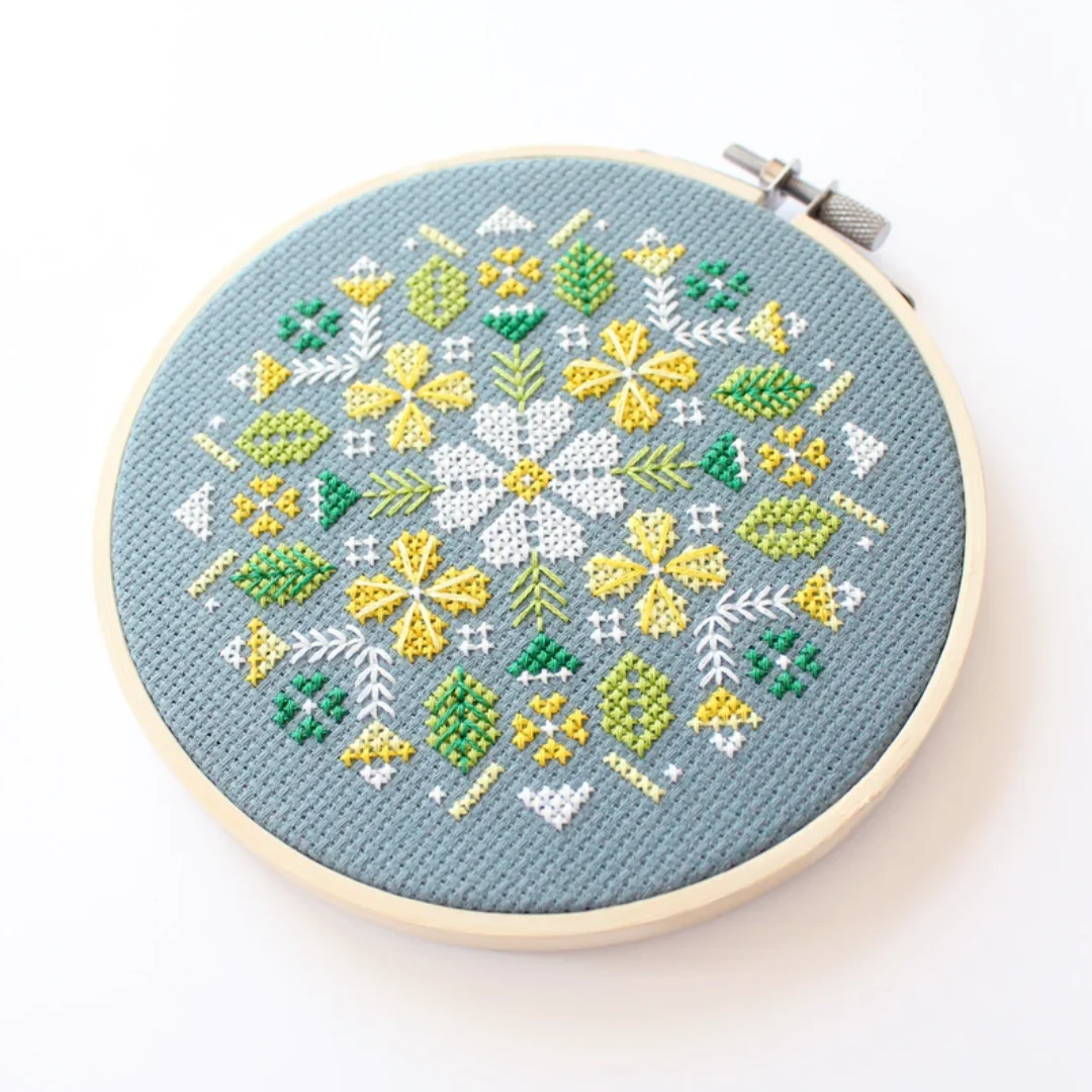 Diana Watters Handmade Alpine Flowers Cross Stitch Kit - Image 3