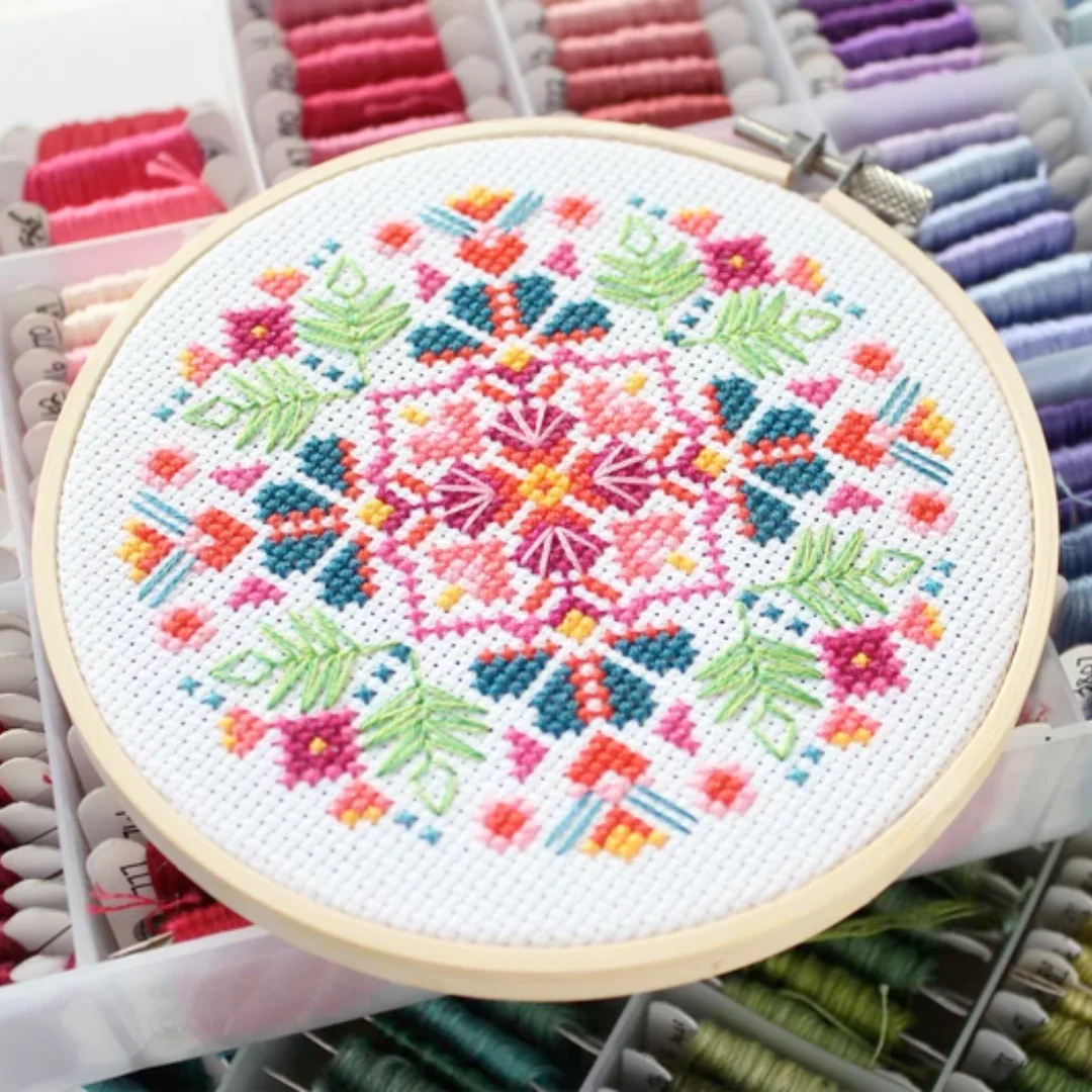 Diana Watters Handmade Midnight Marigold Cross Stitch Kit - Image 3