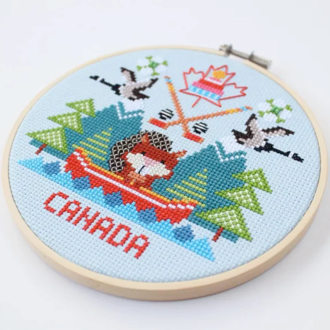 Diana Watters Handmade Oh Canada Cross Stitch Kit - Image 3