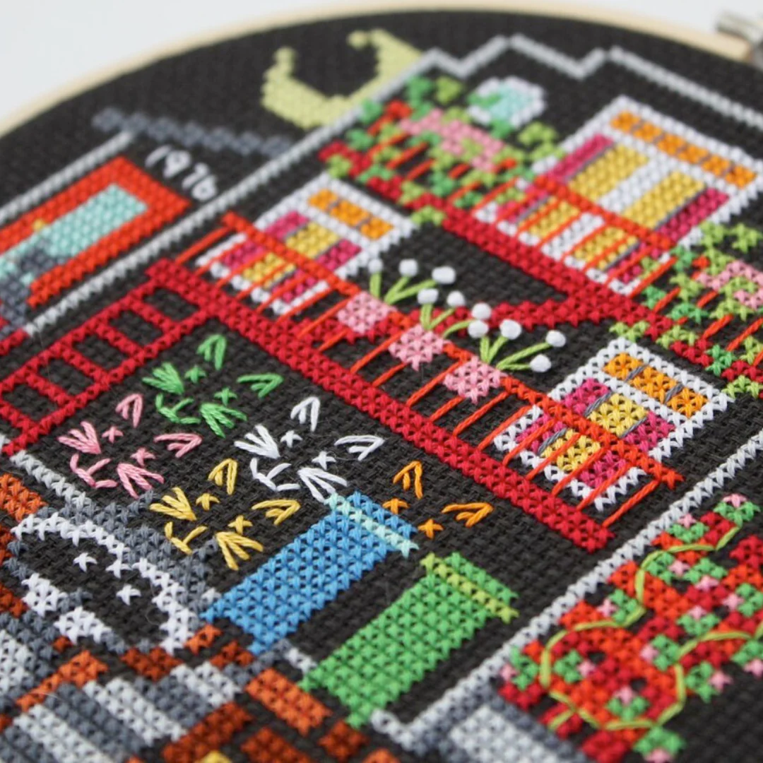 Diana Watters Handmade Alley Raccoon Cross Stitch Kit - Image 3