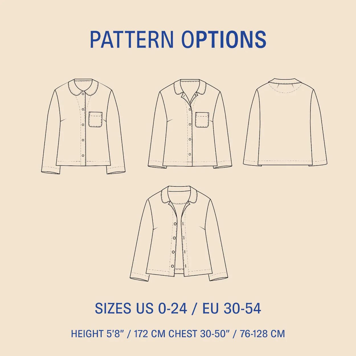 Wardrobe By Me Dukke Blouse - US 0-24 - PDF Pattern - Image 2