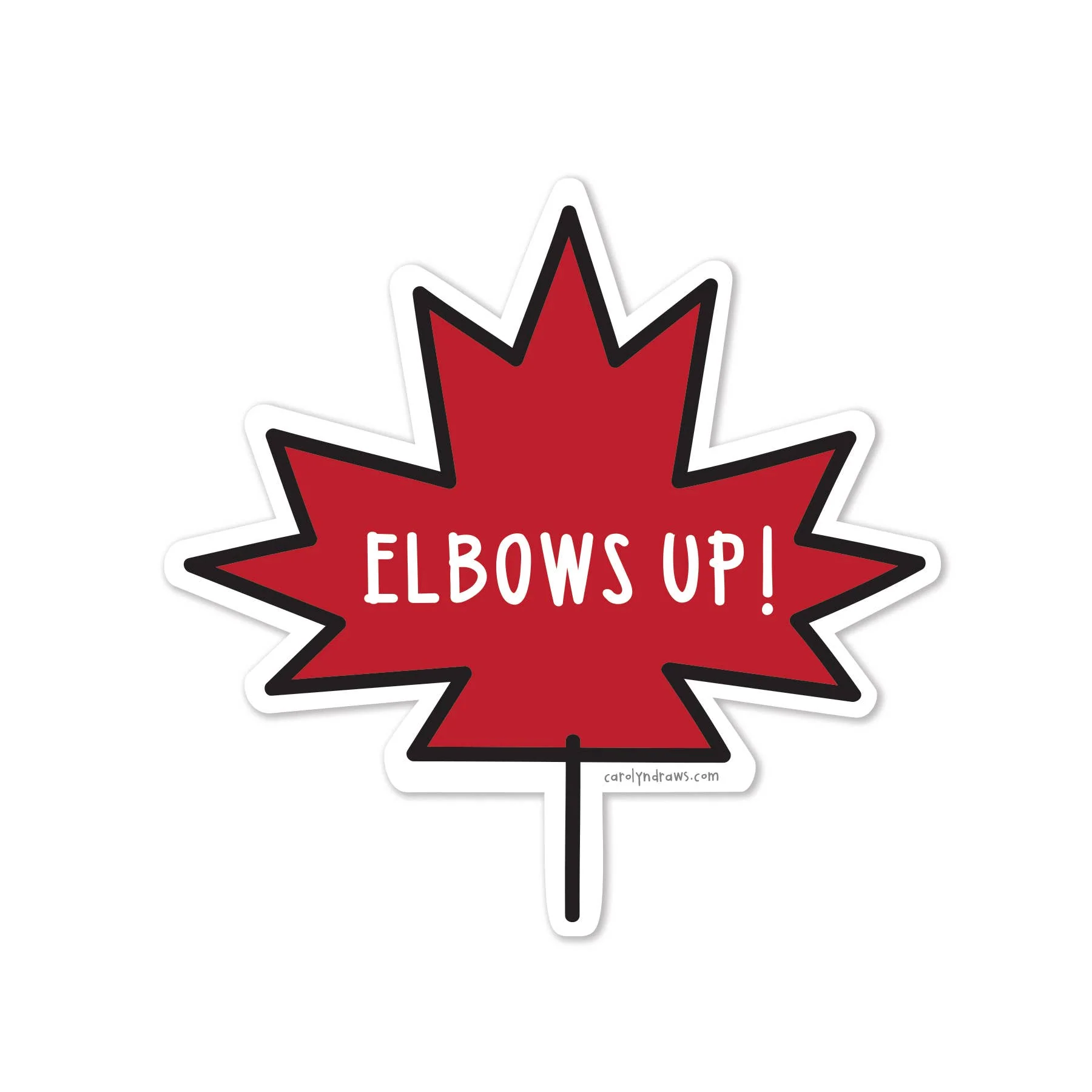 Elbows Up Canada Vinyl Sticker