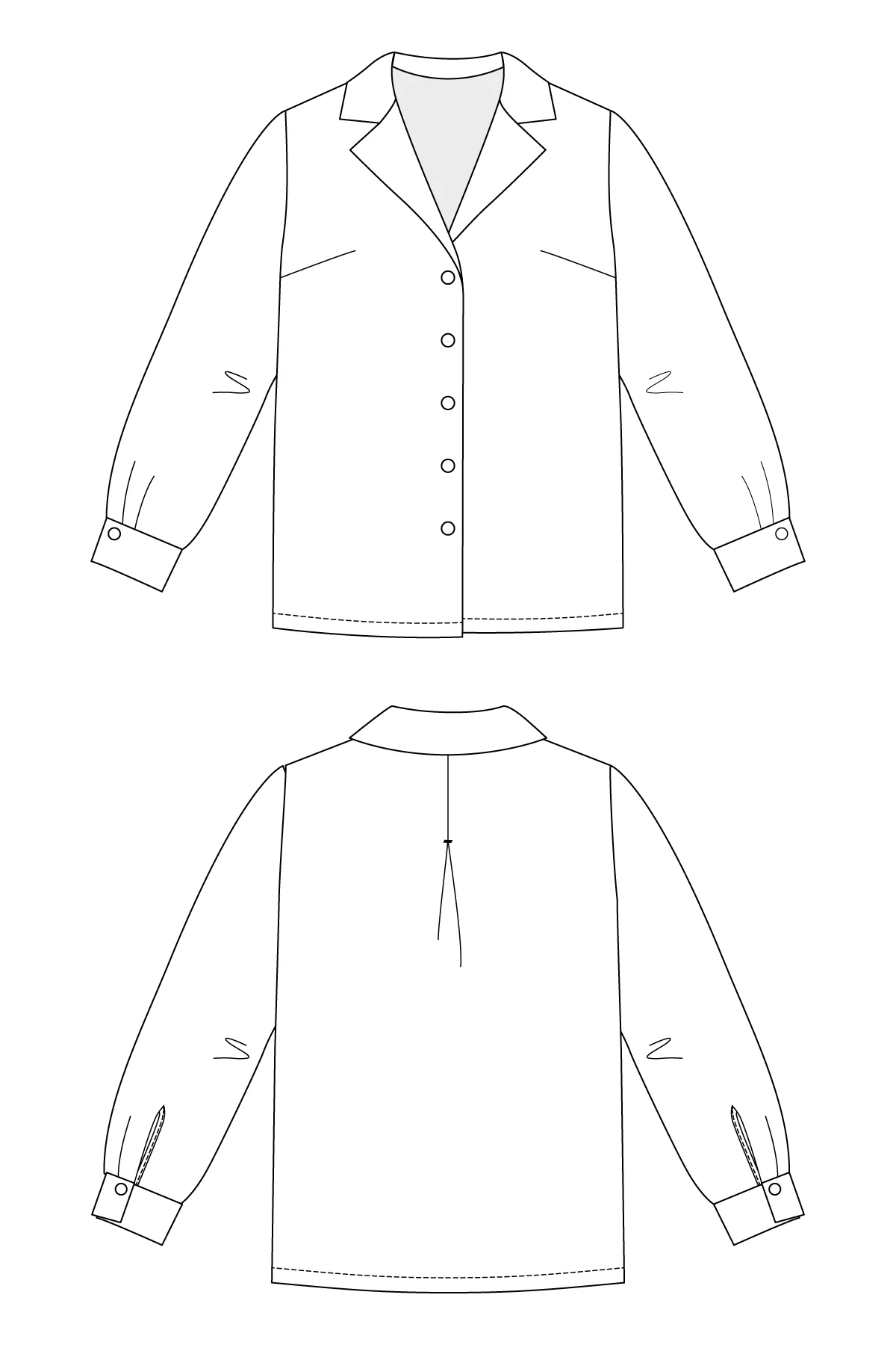 Named Clothing ELSI revere collar shirt US0-24 - PDF Pattern - Image 10