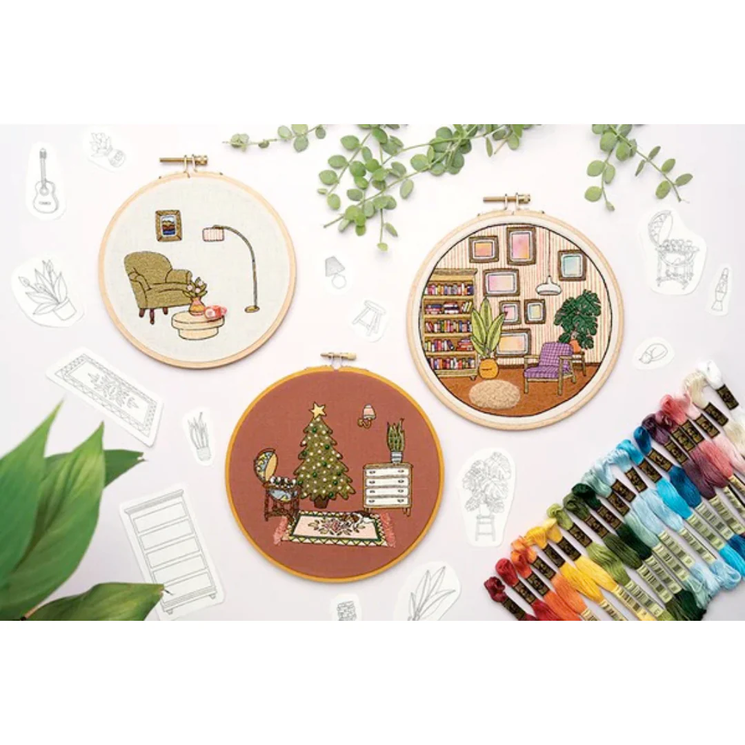 Embroidered Interiors: Stitch 11 Charming Spaces by Penny Dowdell - Image 3