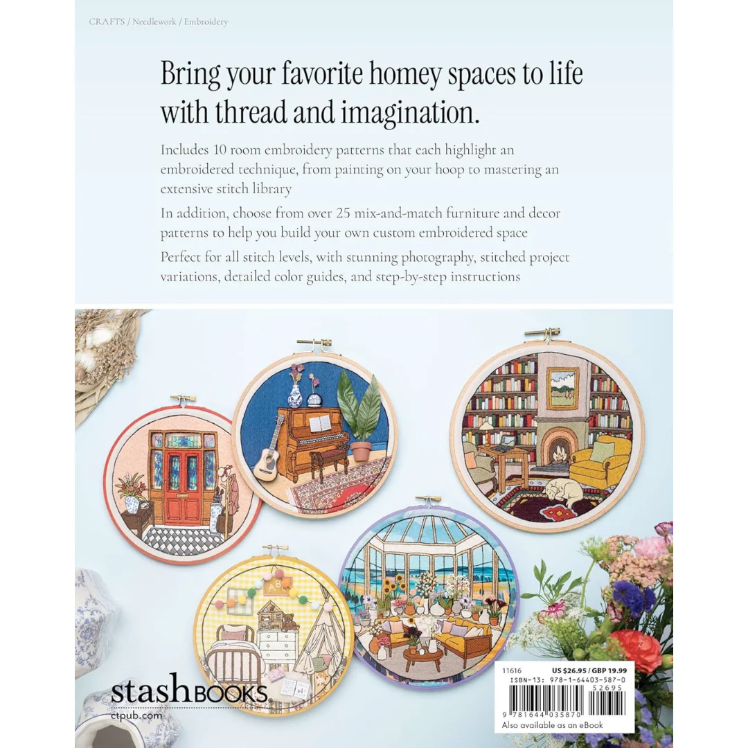 Embroidered Interiors: Stitch 11 Charming Spaces by Penny Dowdell - Image 4