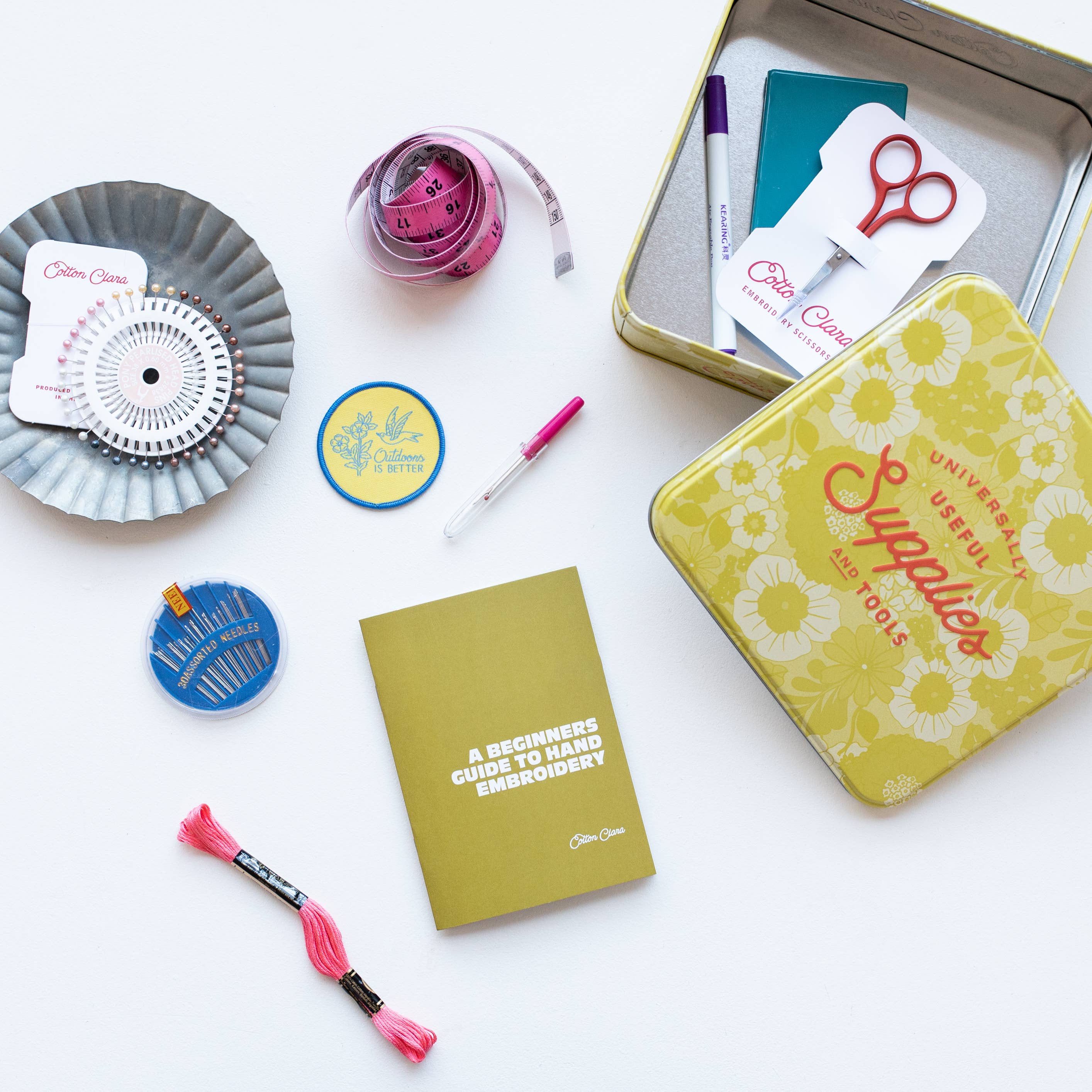 Cotton Clara Embroidery Starter Kit Sewing Tin - Image 5