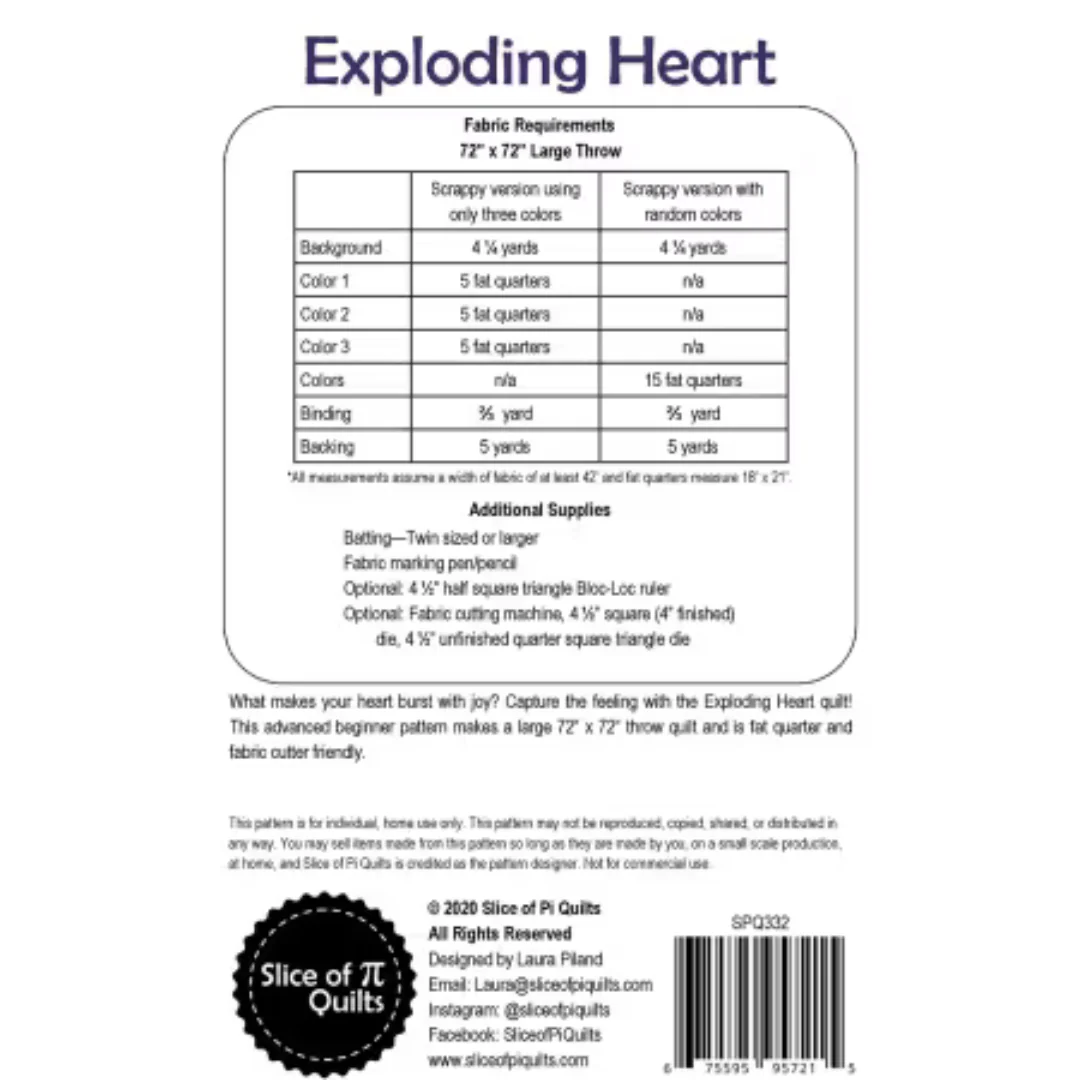 Exploding Heart Quilt Pattern - Image 3