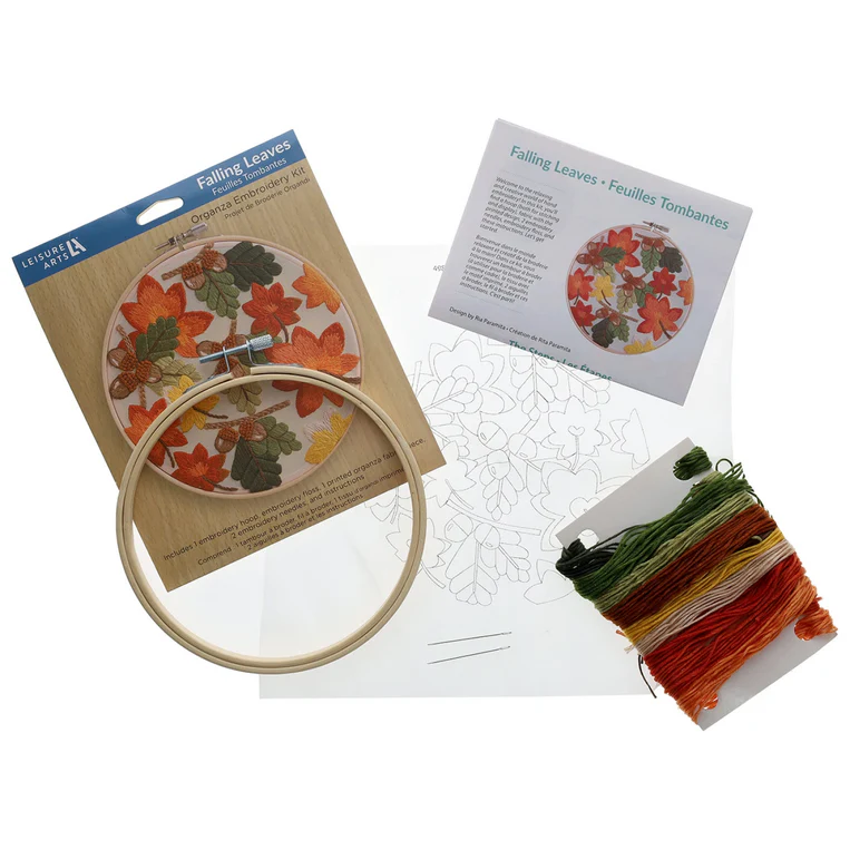 Falling Leaves 6" Embroidery Kit - Image 3