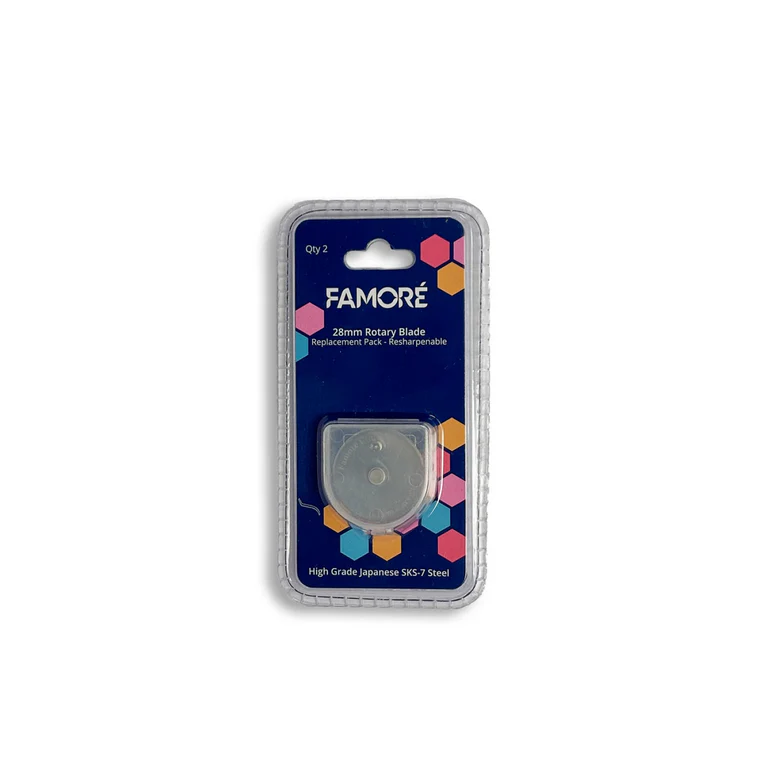 Famore Japanese Steel 28mm Rotary Blade 2 Pack
