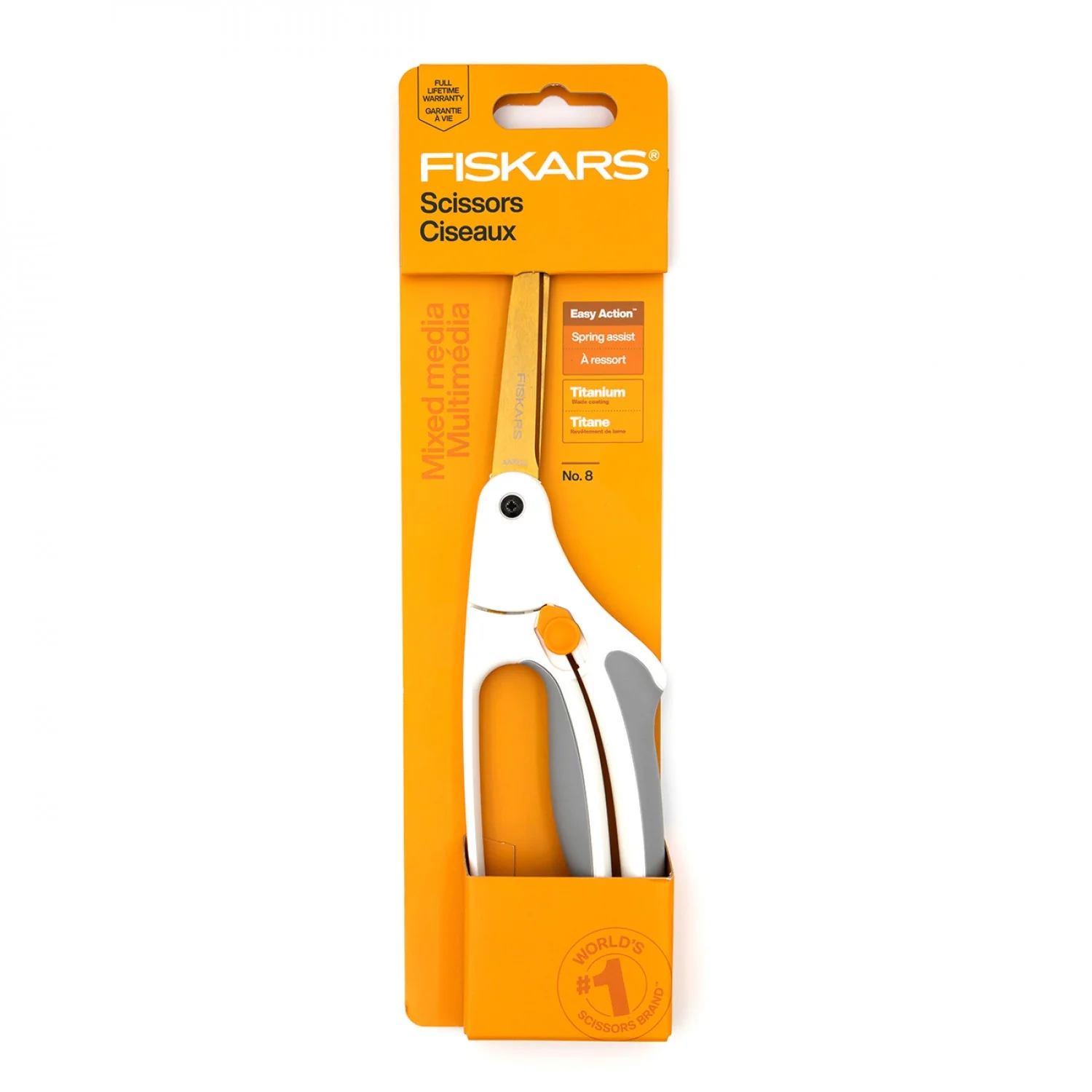 Fiskars Easy Action Titanium 8" Scissors