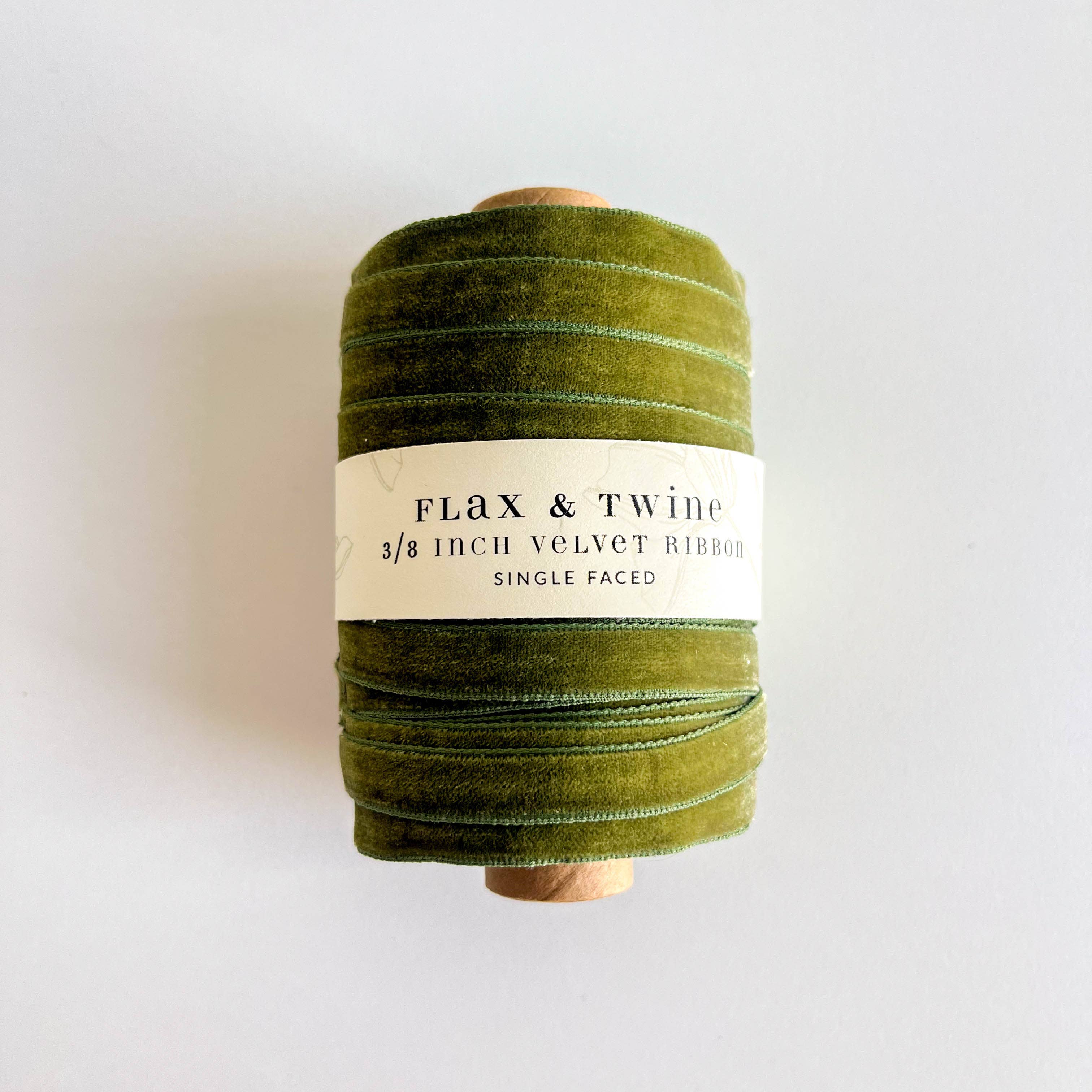 Flax & Twine 3/8" Velvet Ribbon 30yd Roll - Image 10