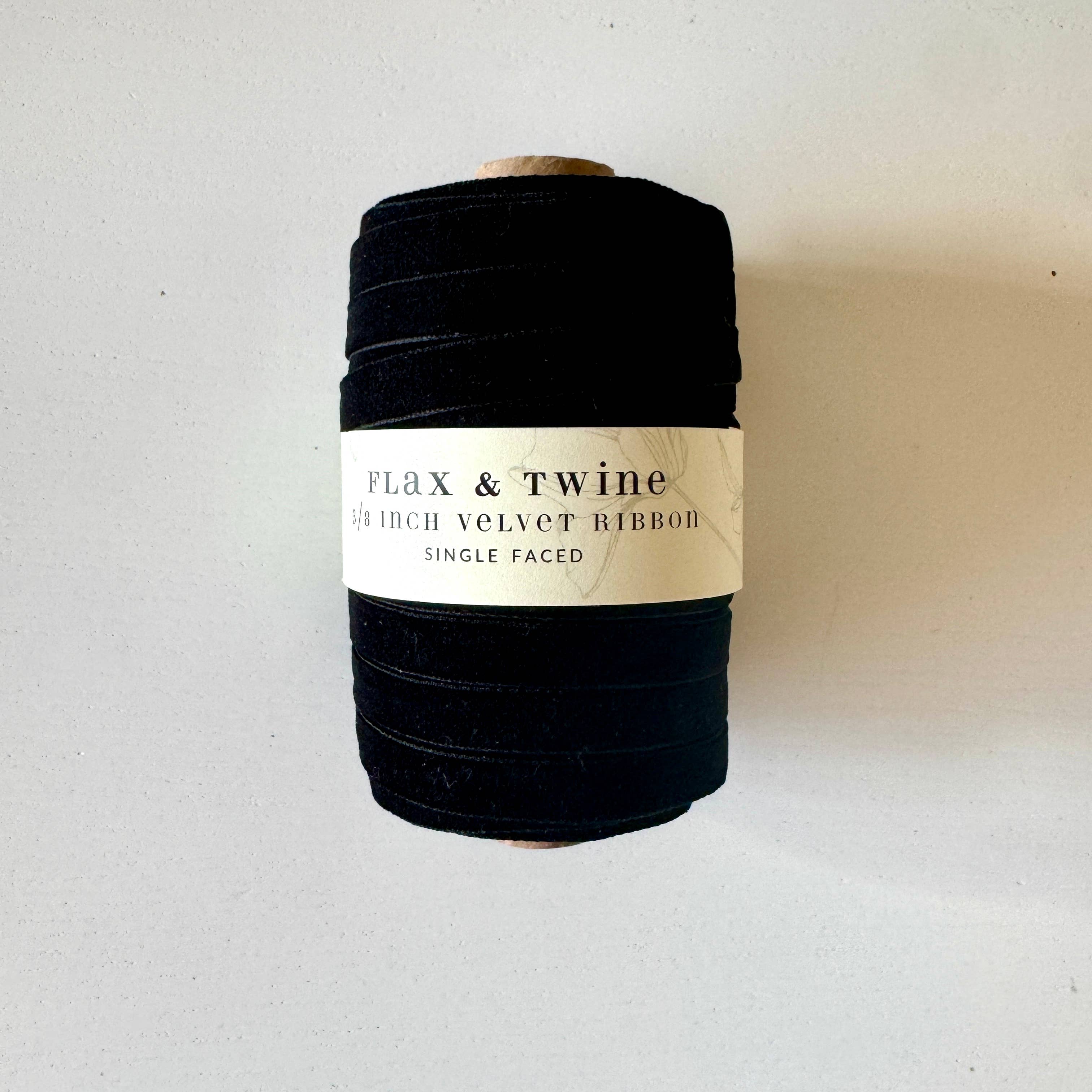 Flax & Twine 3/8" Velvet Ribbon 30yd Roll - Image 12