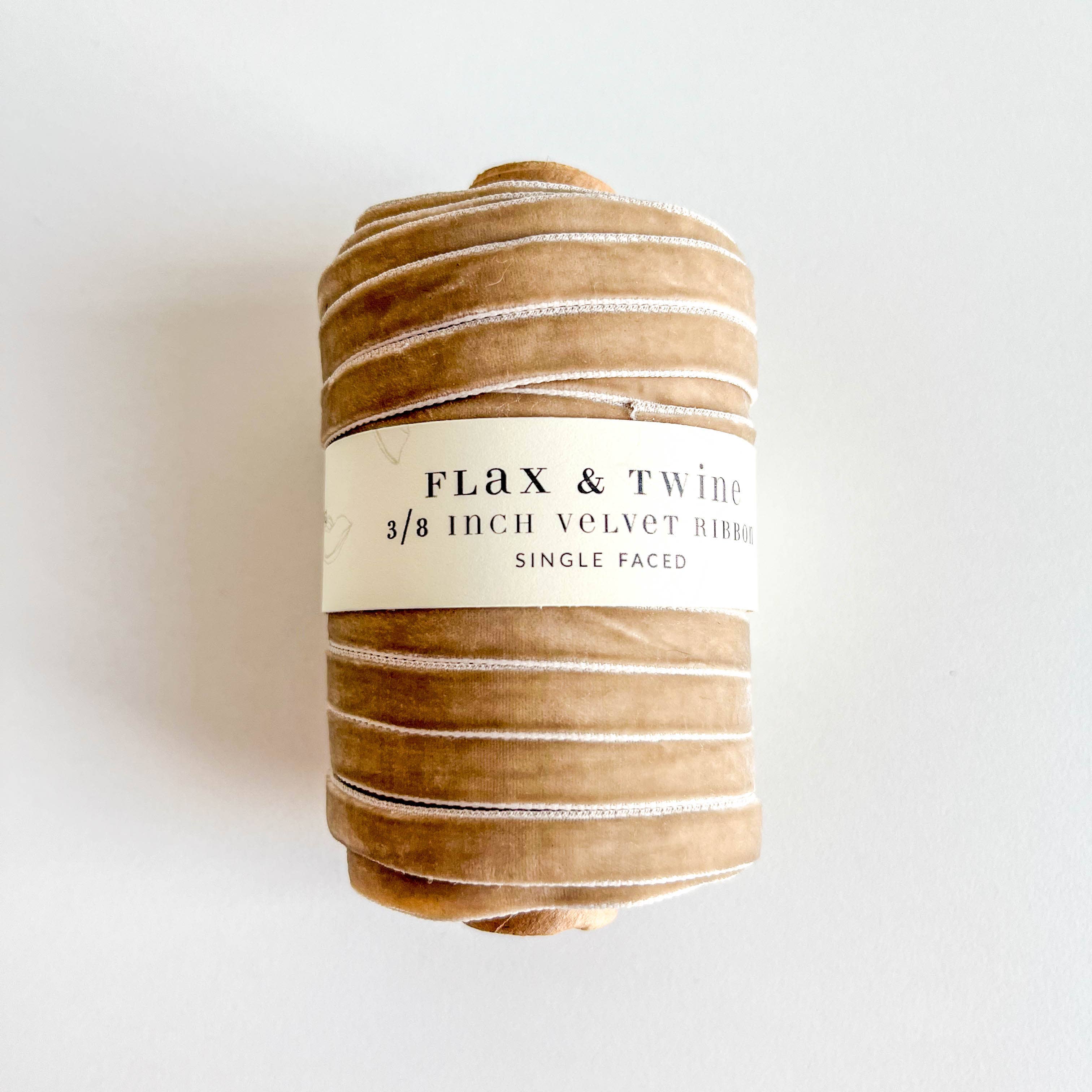 Flax & Twine 3/8" Velvet Ribbon 30yd Roll - Image 5