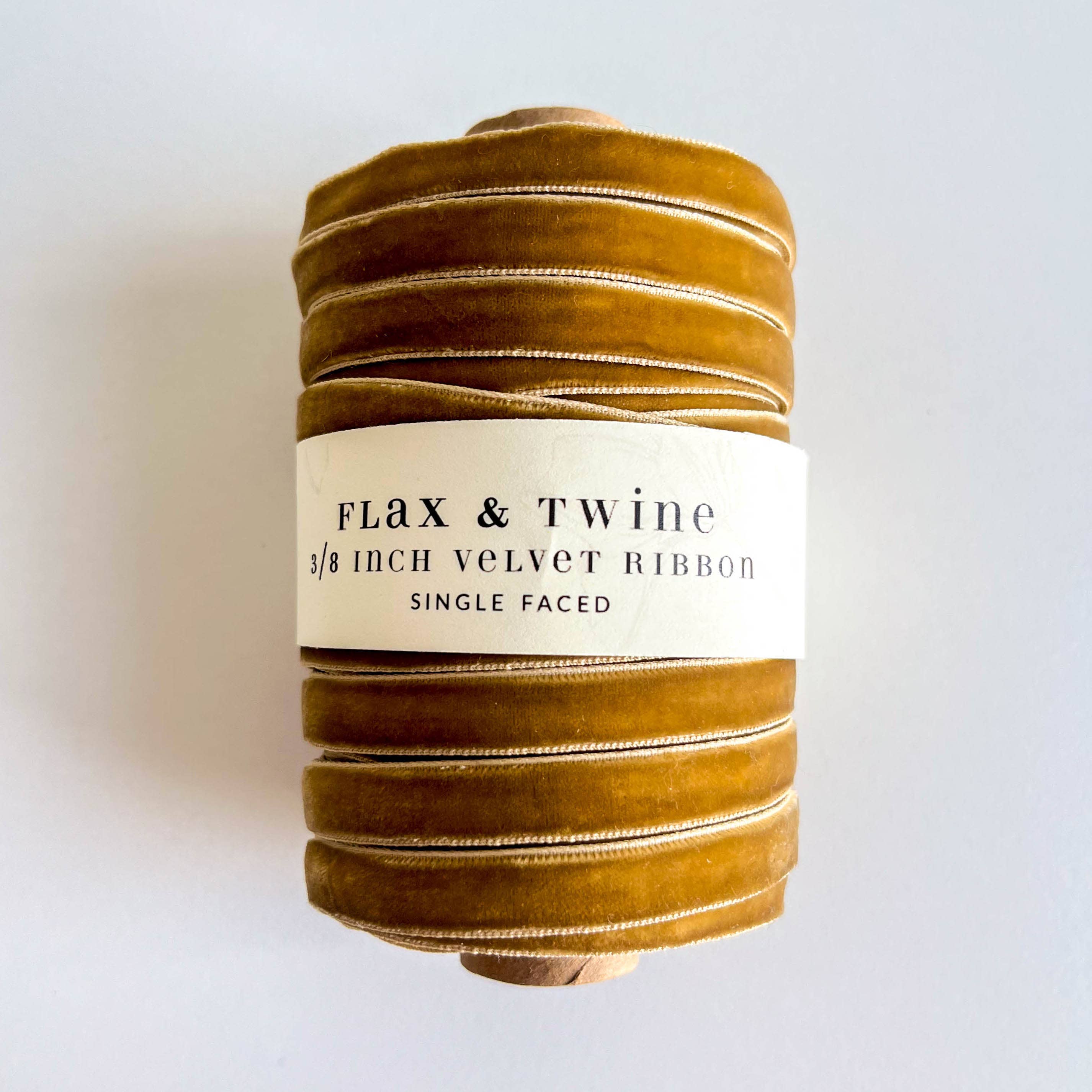 Flax & Twine 3/8" Velvet Ribbon 30yd Roll - Image 6