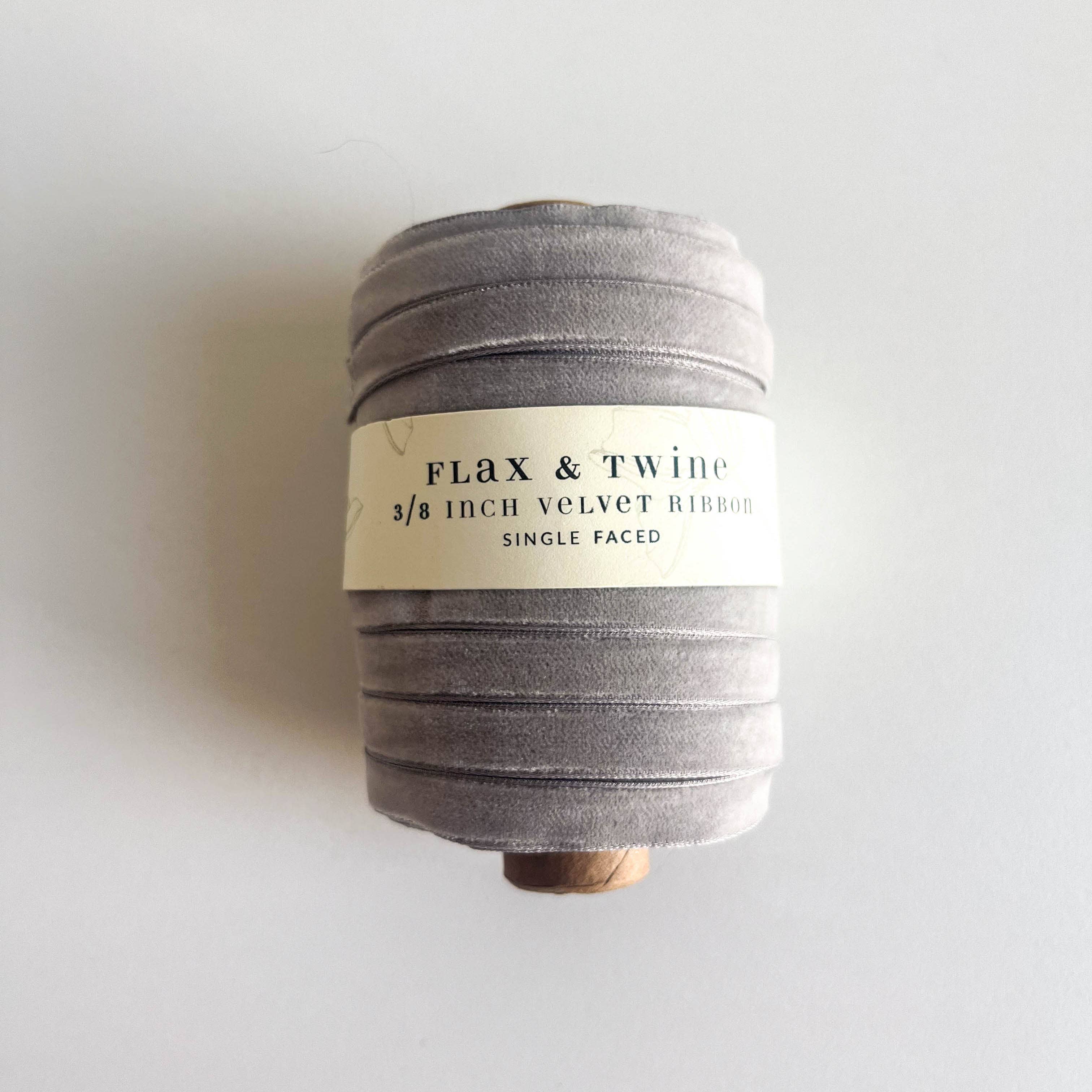 Flax & Twine 3/8" Velvet Ribbon 30yd Roll - Image 7