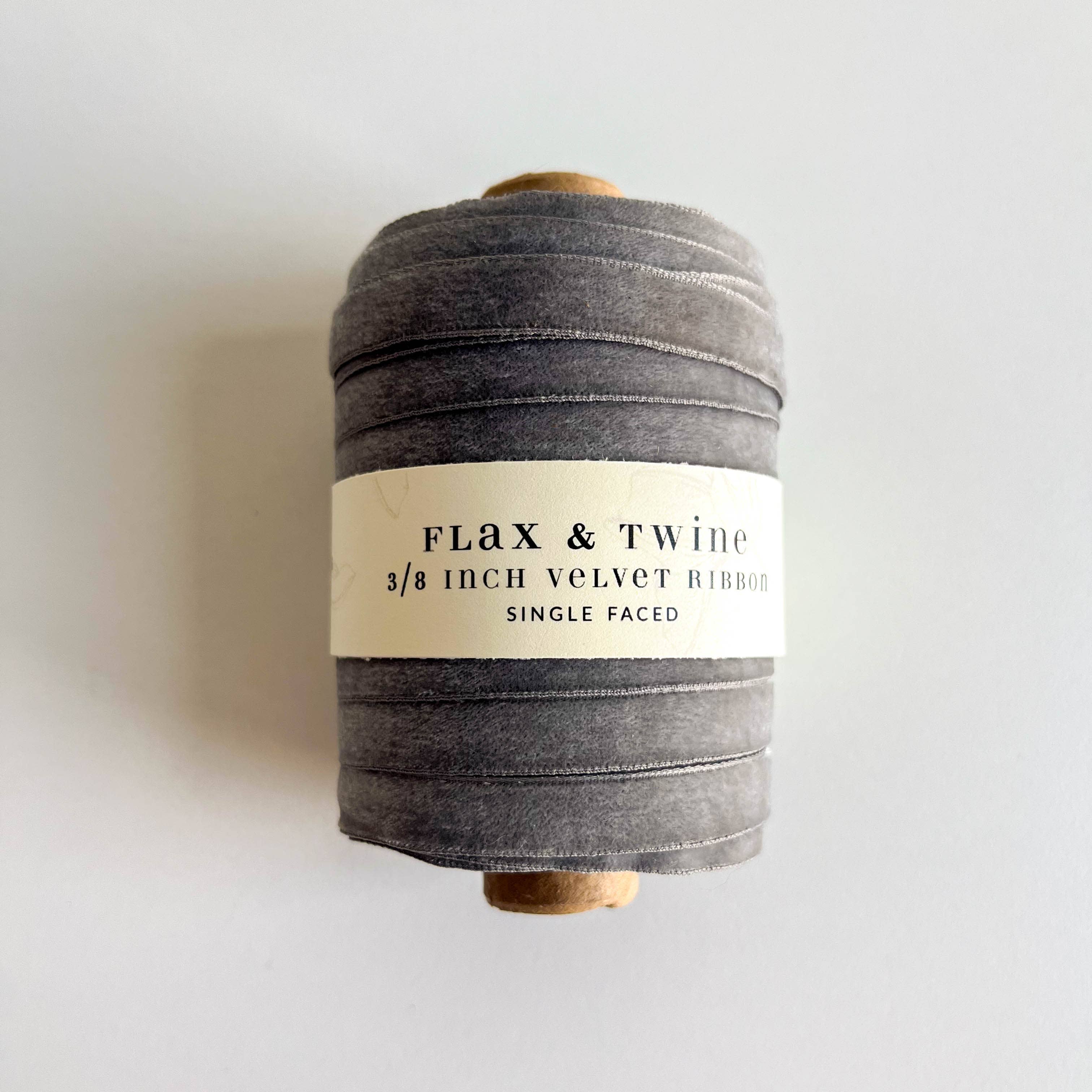 Flax & Twine 3/8" Velvet Ribbon 30yd Roll - Image 8