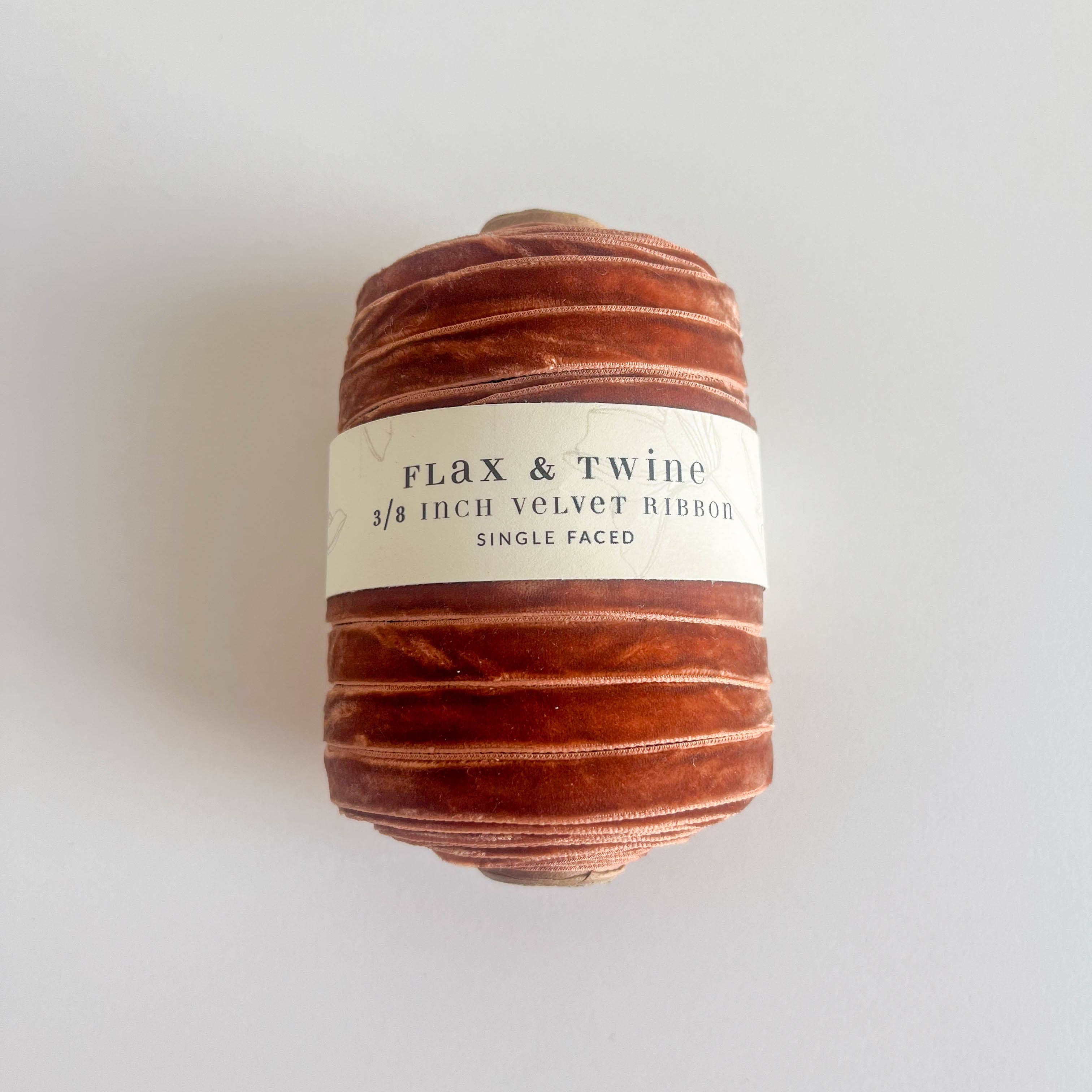 Flax & Twine 3/8" Velvet Ribbon 30yd Roll - Image 9